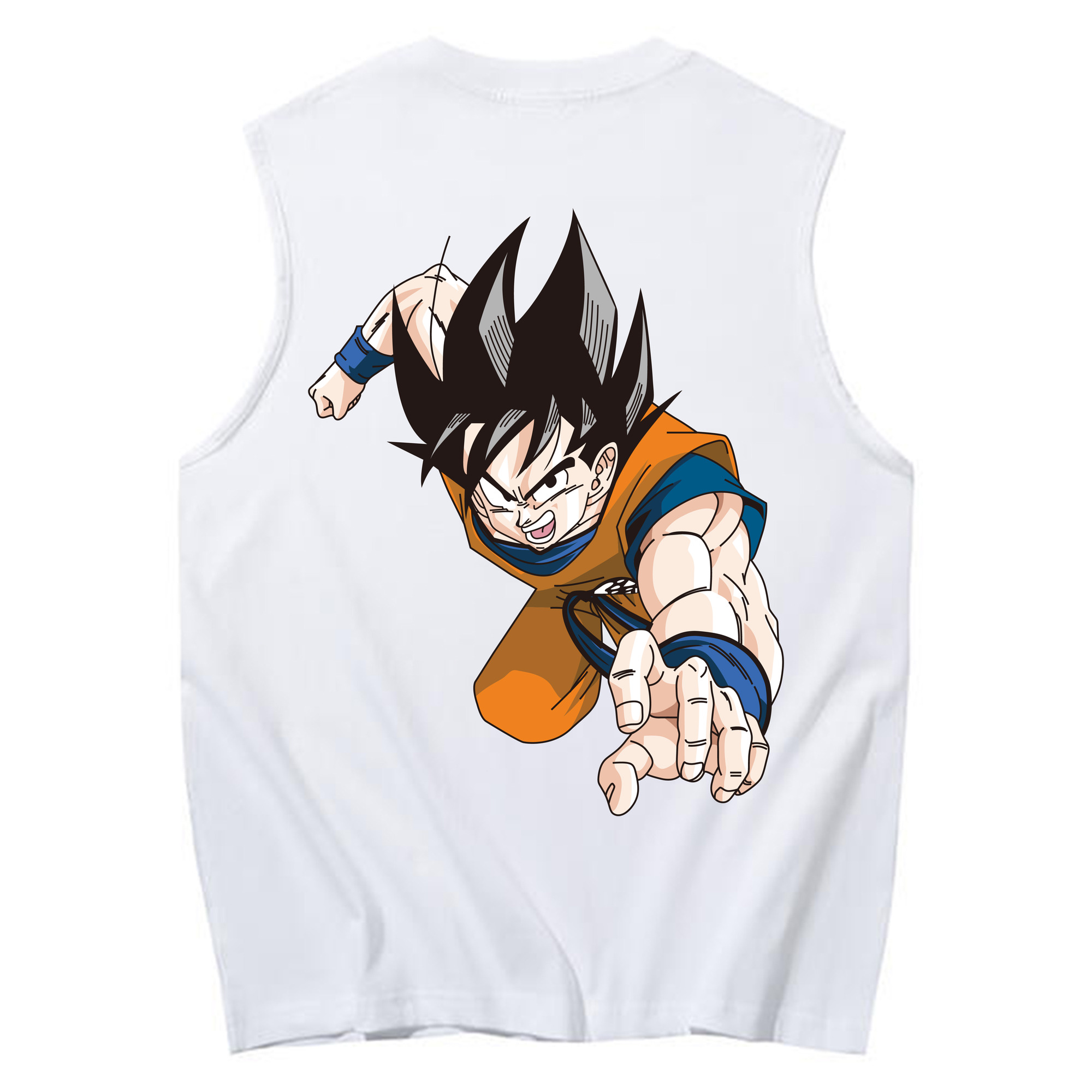（画像用） ドラゴンボール 孫悟空（そん ごくう）Son Goku カカロット DRAGON BALL Kakarotto コットン100％タンクトップ（背面プリント）