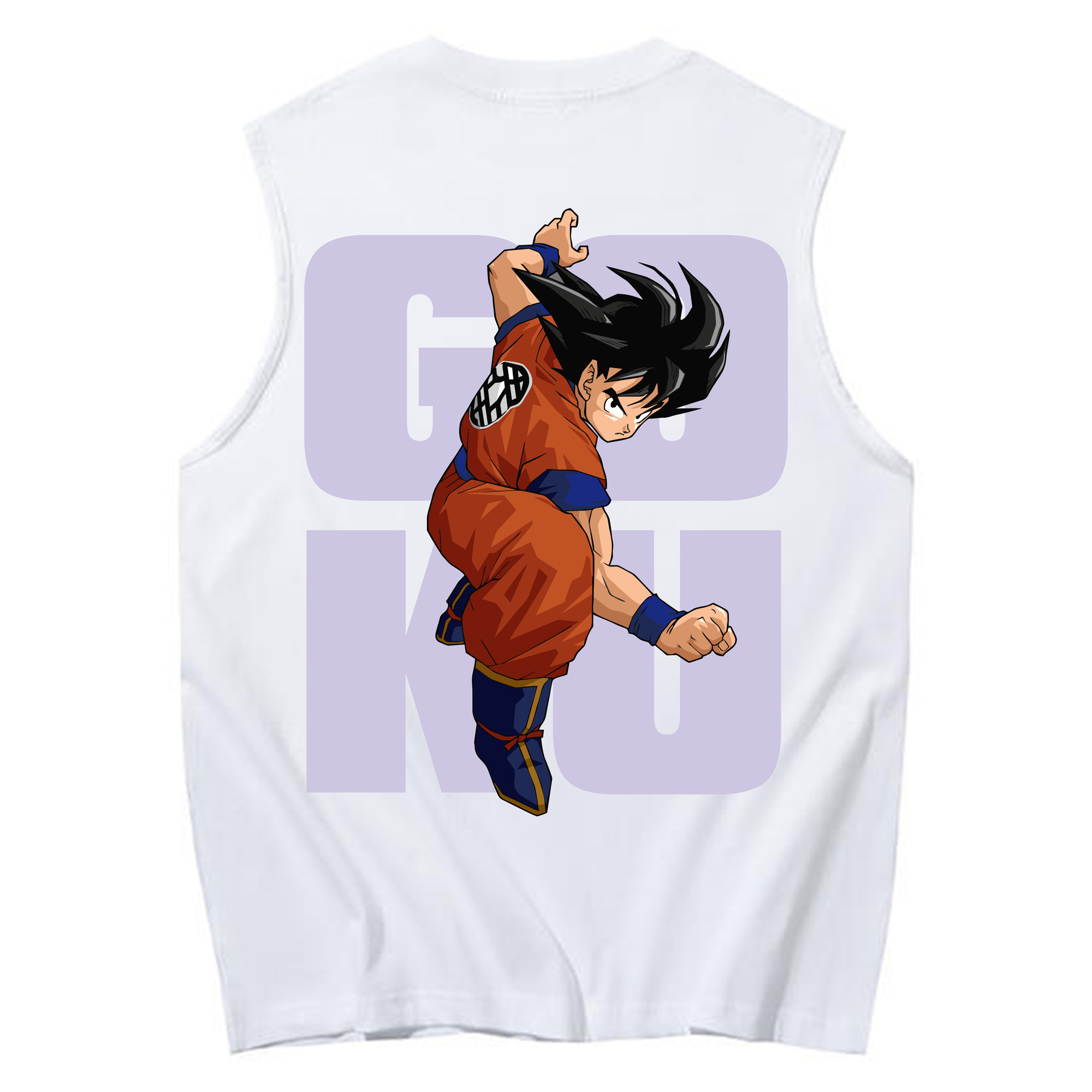 （画像用） ドラゴンボール 孫悟空（そん ごくう）Son Goku カカロット DRAGON BALL Kakarotto コットン100％タンクトップ（背面プリント）