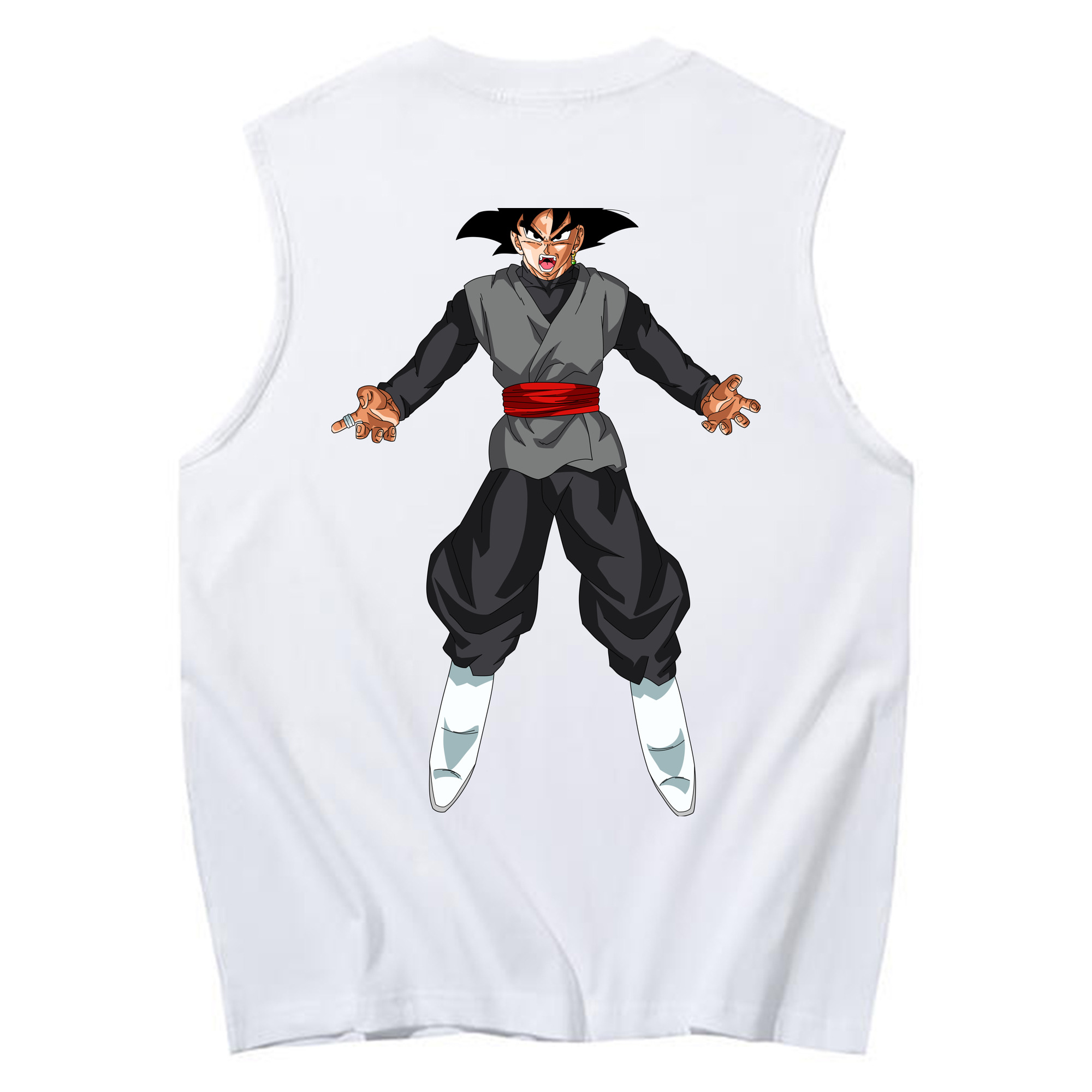 （画像用） ドラゴンボール ベジータ四世（Bejīta Yonsei）DRAGON BALL Vegeta IV コットン100％タンクトップ（背面プリント）