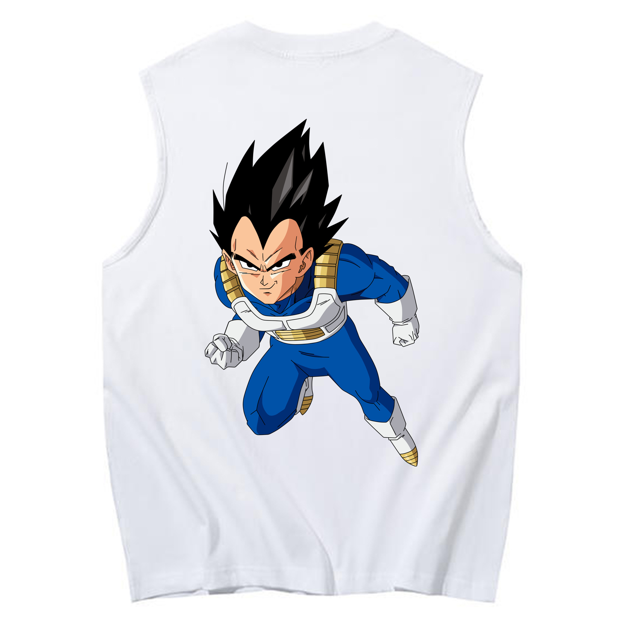 （画像用） ドラゴンボール ベジータ四世（Bejīta Yonsei）DRAGON BALL Vegeta IV コットン100％タンクトップ（背面プリント）