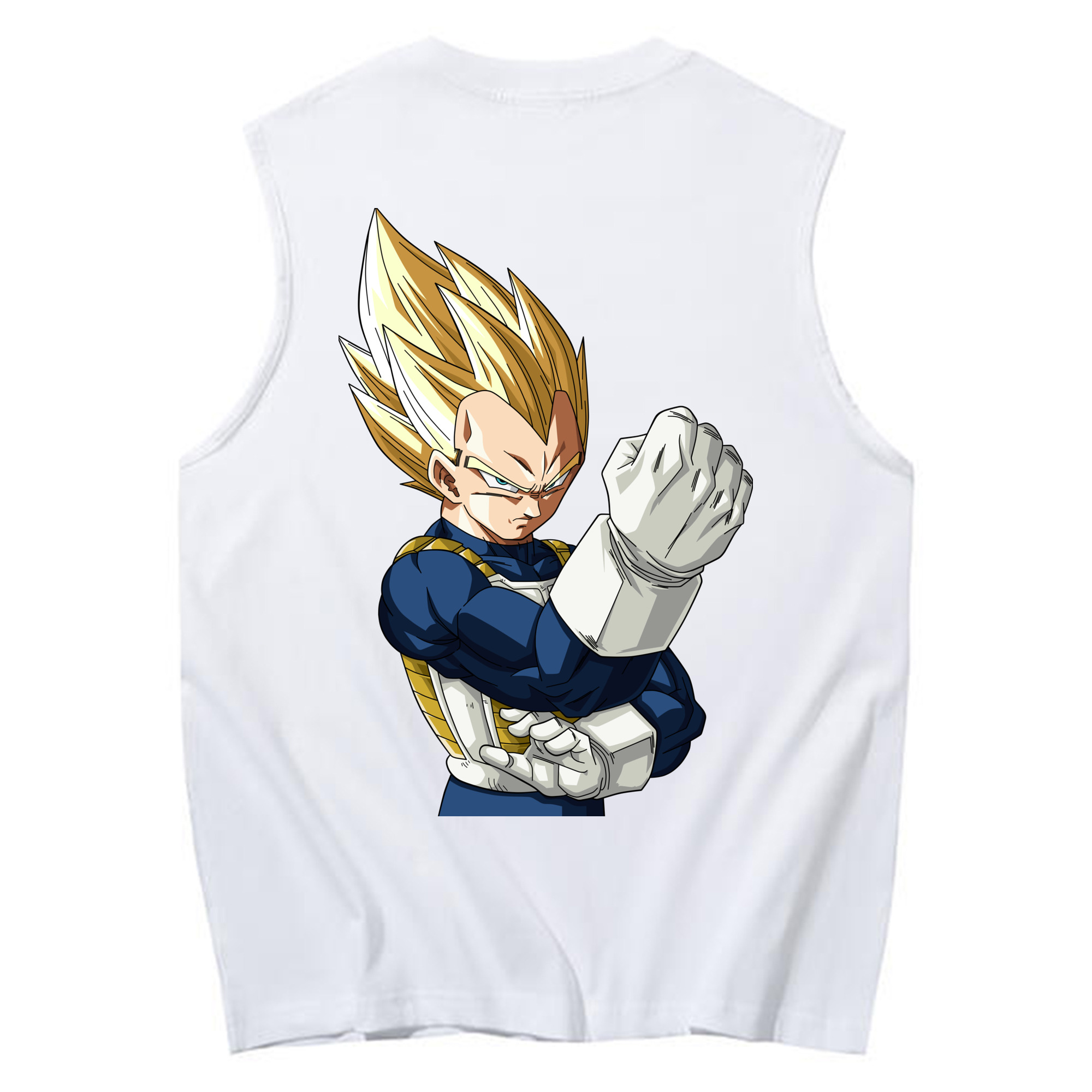 （画像用） ドラゴンボール ベジータ四世（Bejīta Yonsei）DRAGON BALL Vegeta IV コットン100％タンクトップ（背面プリント）