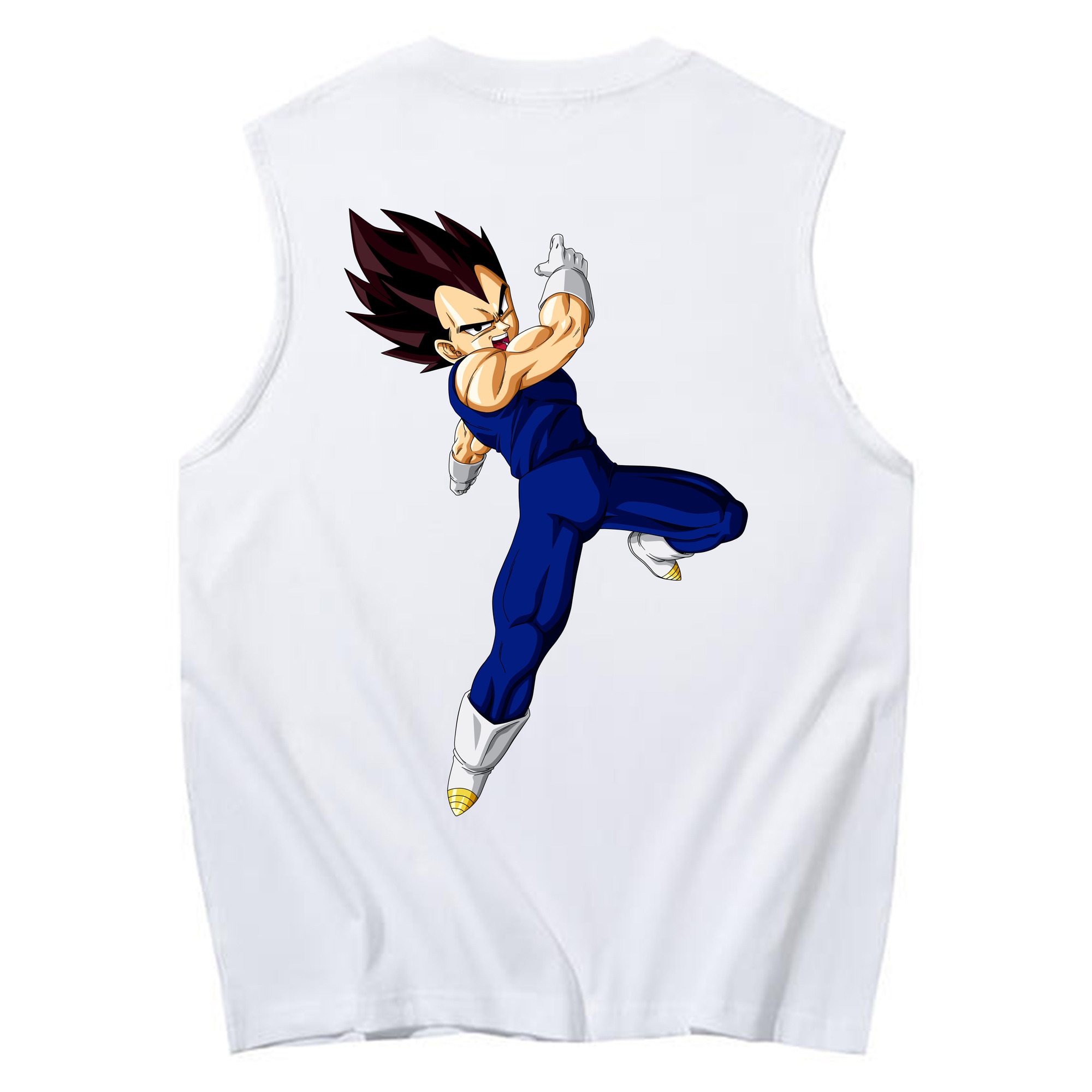 （画像用） ドラゴンボール ベジータ四世（Bejīta Yonsei）DRAGON BALL Vegeta IV コットン100％タンクトップ（背面プリント）