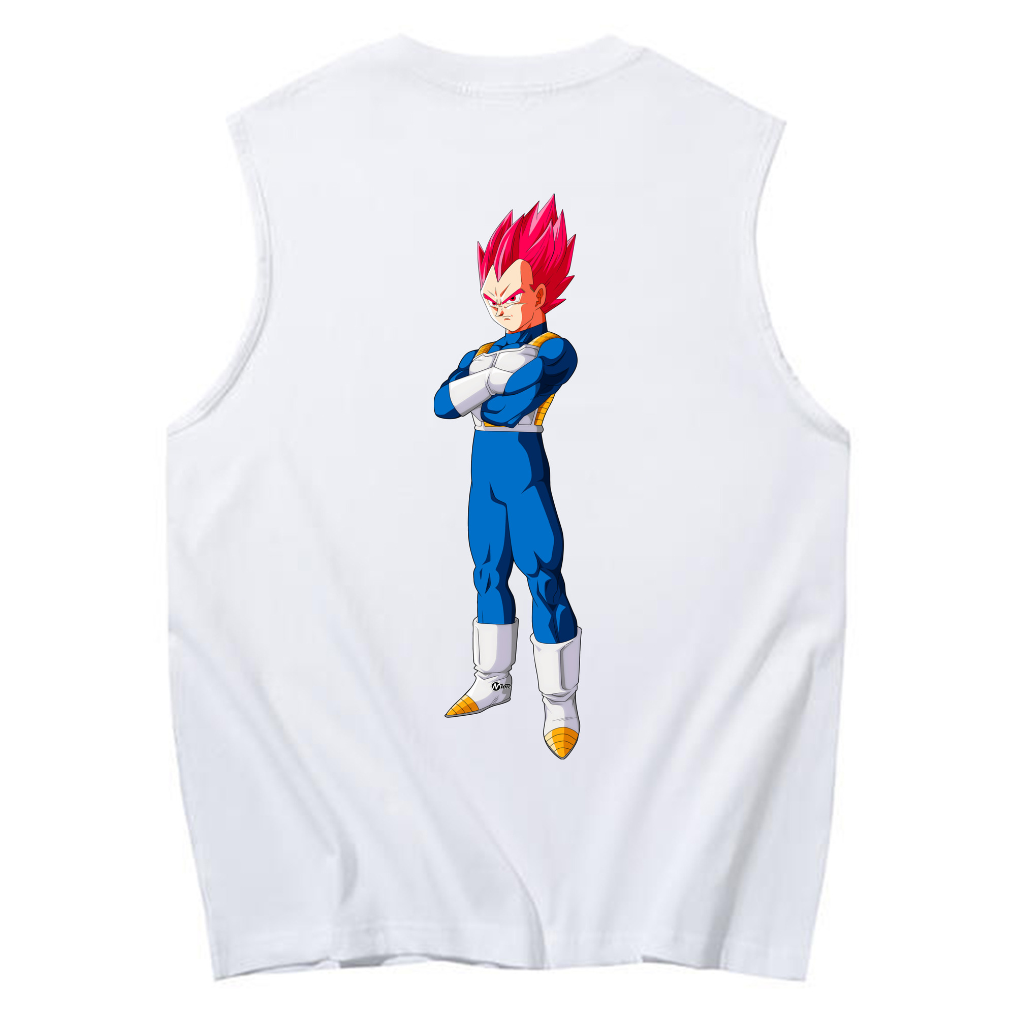 （画像用） ドラゴンボール ベジータ四世（Bejīta Yonsei）DRAGON BALL Vegeta IV コットン100％タンクトップ（背面プリント）