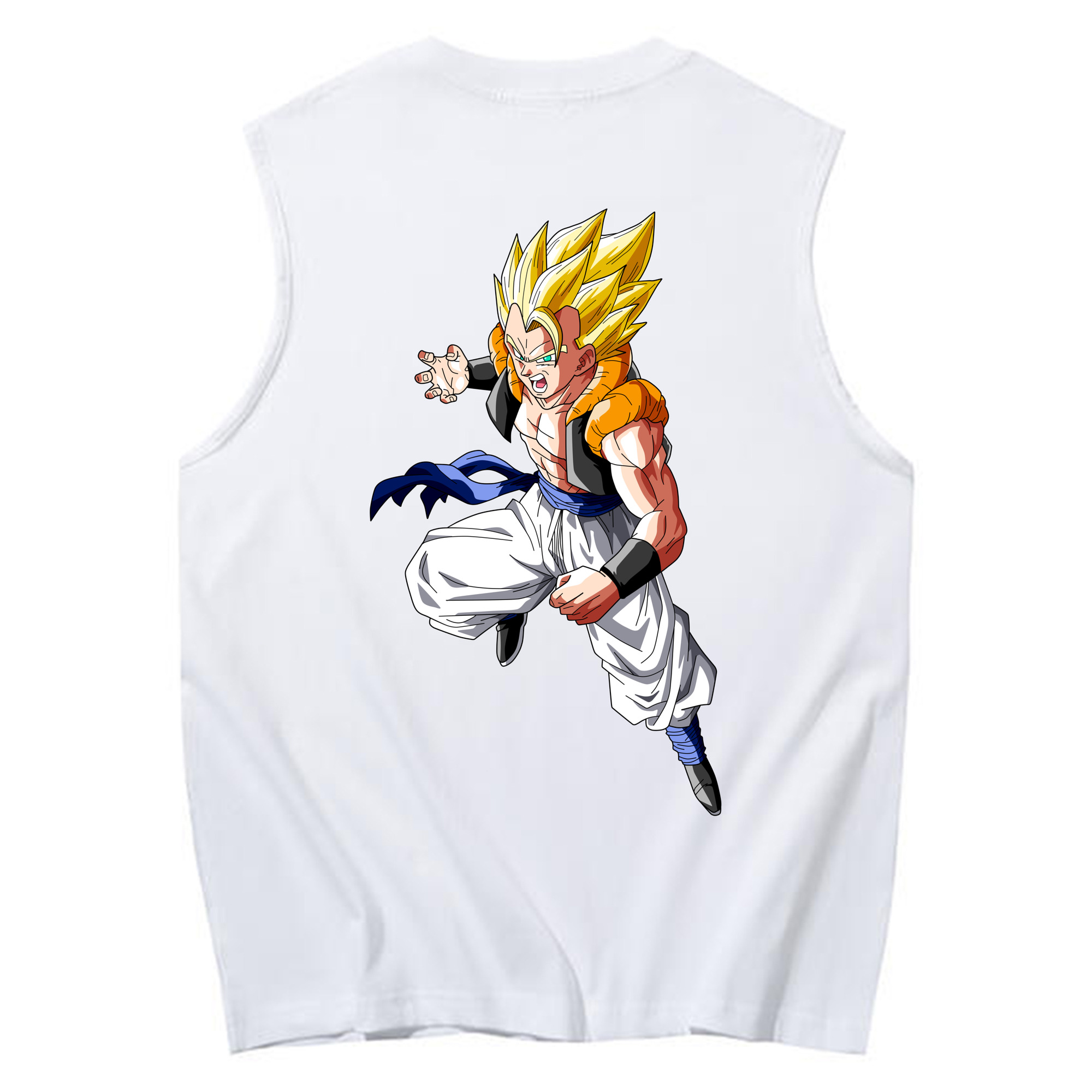 （画像用） ドラゴンボール ベジータ四世（Bejīta Yonsei）DRAGON BALL Vegeta IV コットン100％タンクトップ（背面プリント）