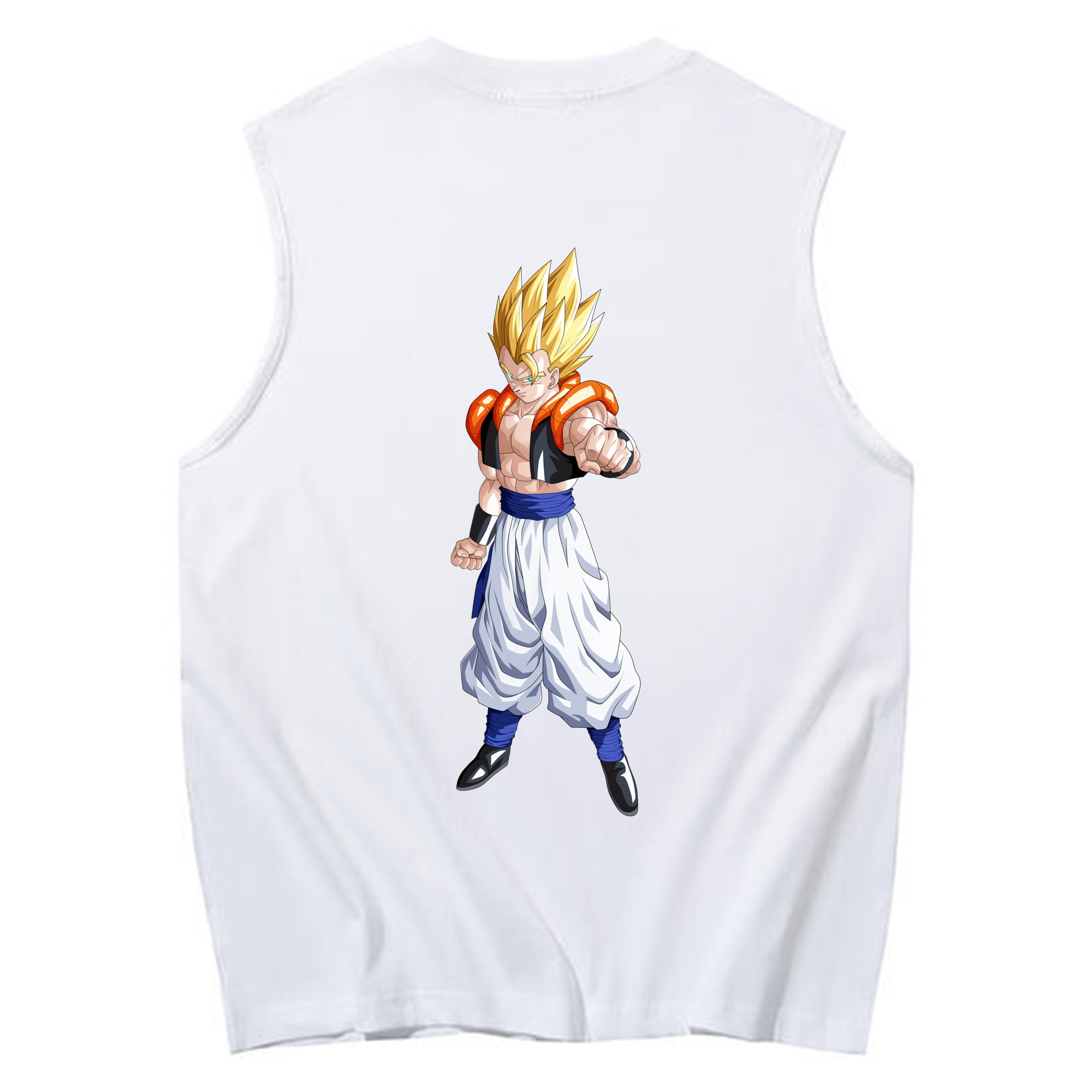 （画像用） ドラゴンボール ベジータ四世（Bejīta Yonsei）DRAGON BALL Vegeta IV コットン100％タンクトップ（背面プリント）