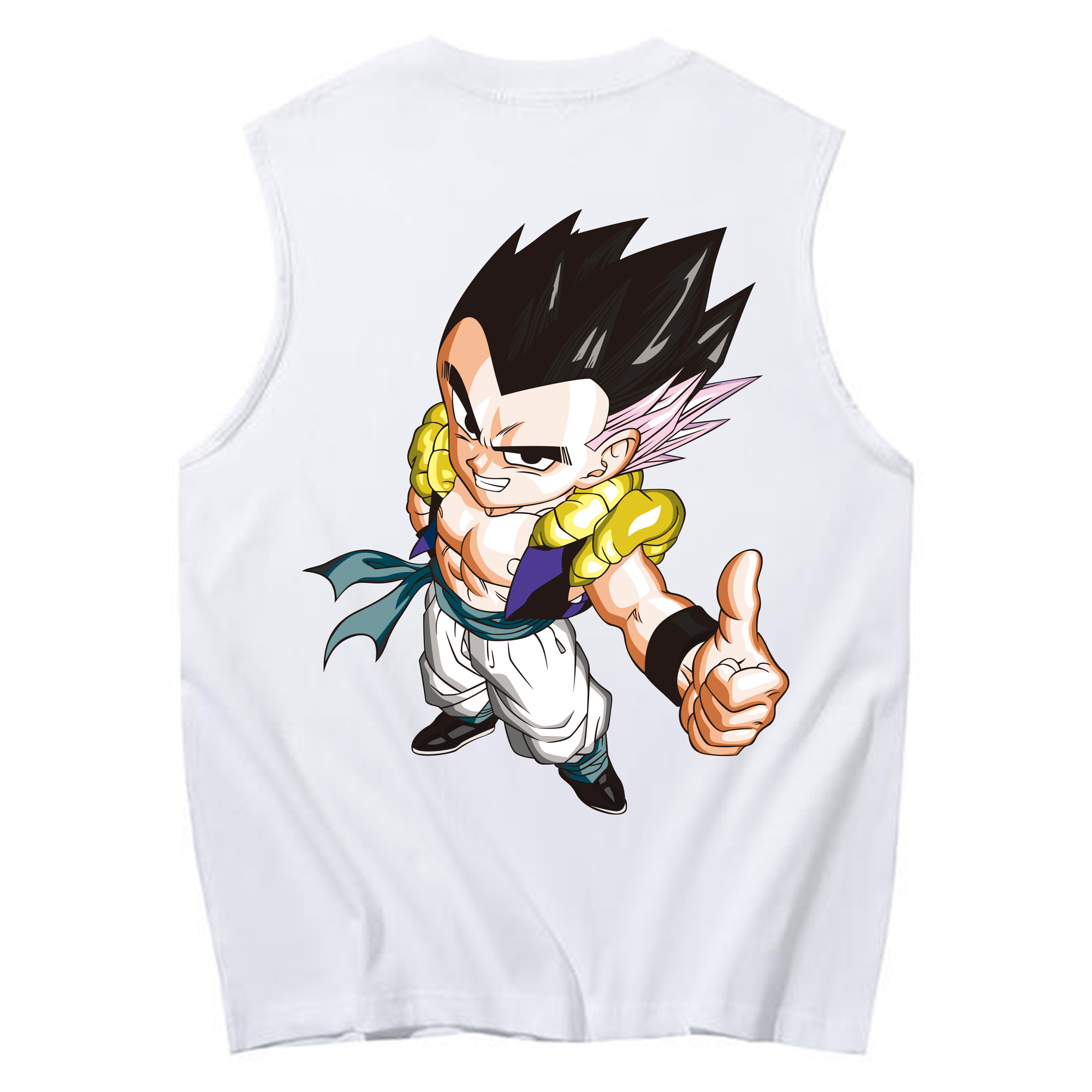 （画像用） ドラゴンボール ベジータ四世（Bejīta Yonsei）DRAGON BALL Vegeta IV コットン100％タンクトップ（背面プリント）