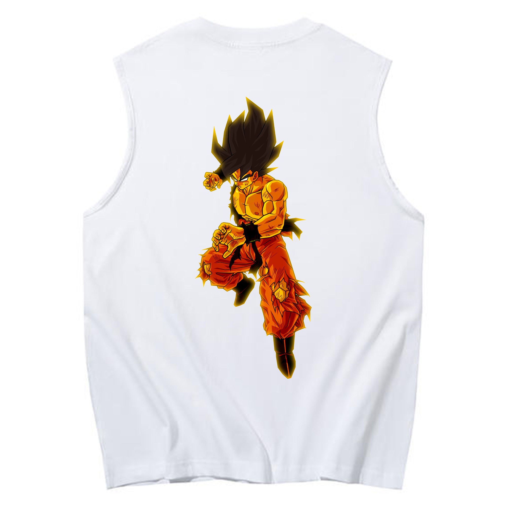 （画像用） ドラゴンボール 孫 悟飯（そんごはん）DRAGON BALL Son Gohan コットン100％タンクトップ（背面プリント）