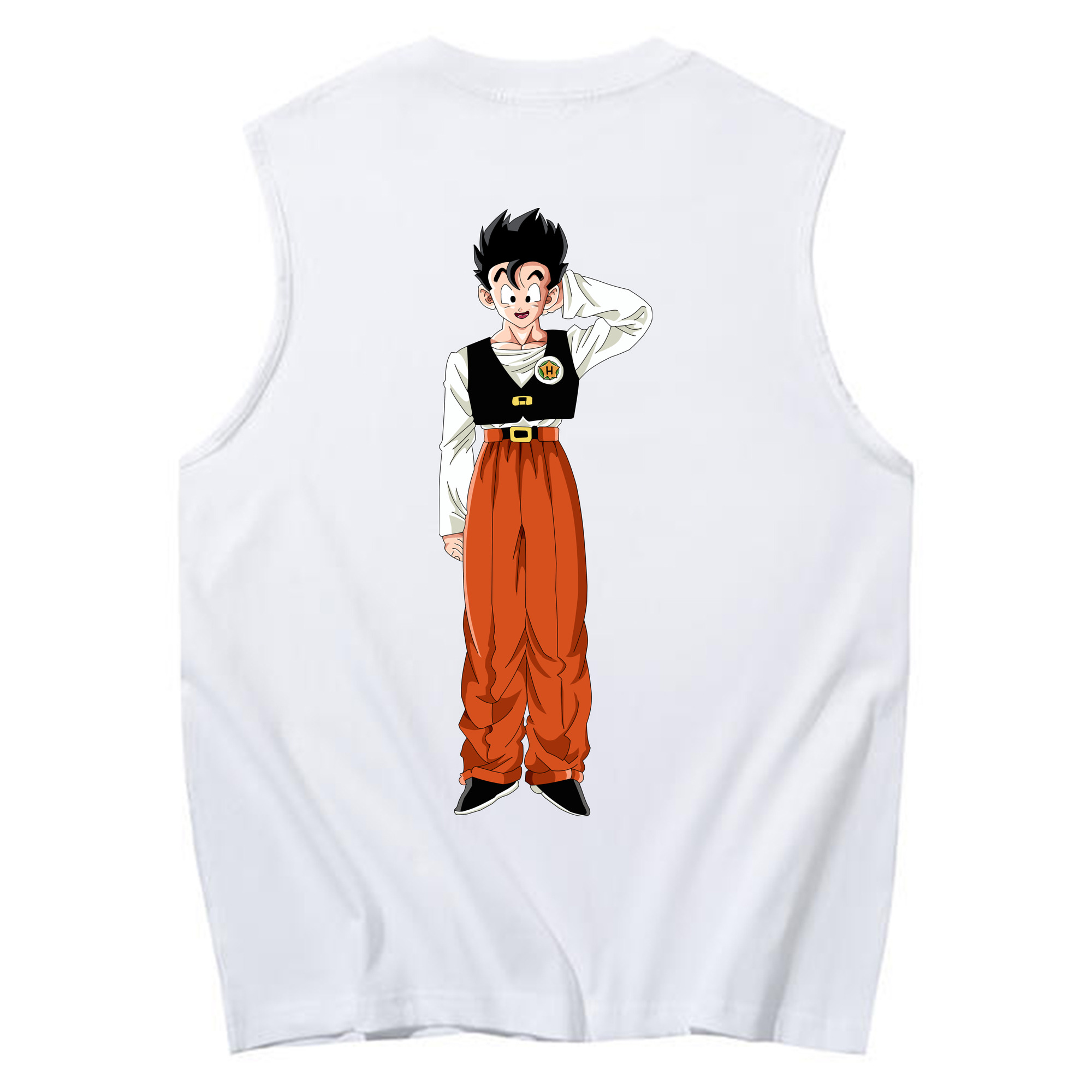 （画像用） ドラゴンボール 孫 悟飯（そんごはん）DRAGON BALL Son Gohan コットン100％タンクトップ（背面プリント）