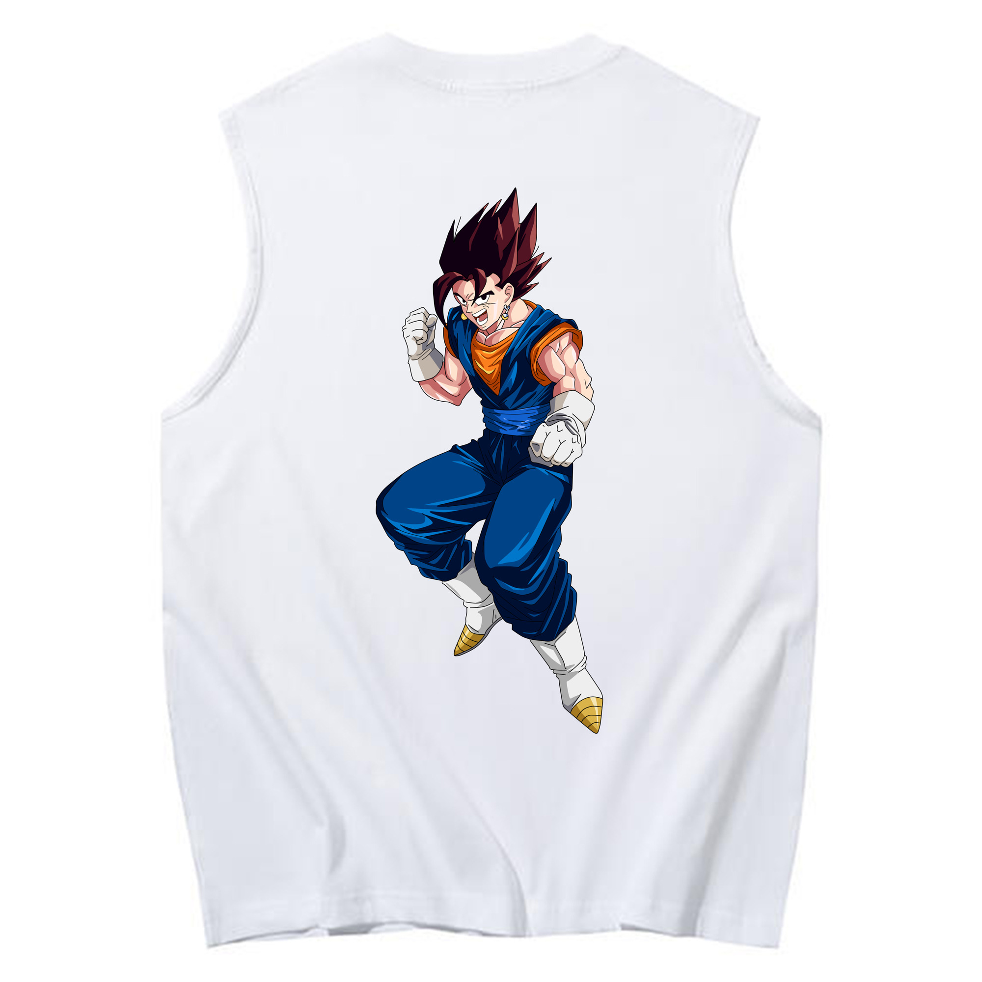 （画像用） ドラゴンボール 孫 悟飯（そんごはん）DRAGON BALL Son Gohan コットン100％タンクトップ（背面プリント）