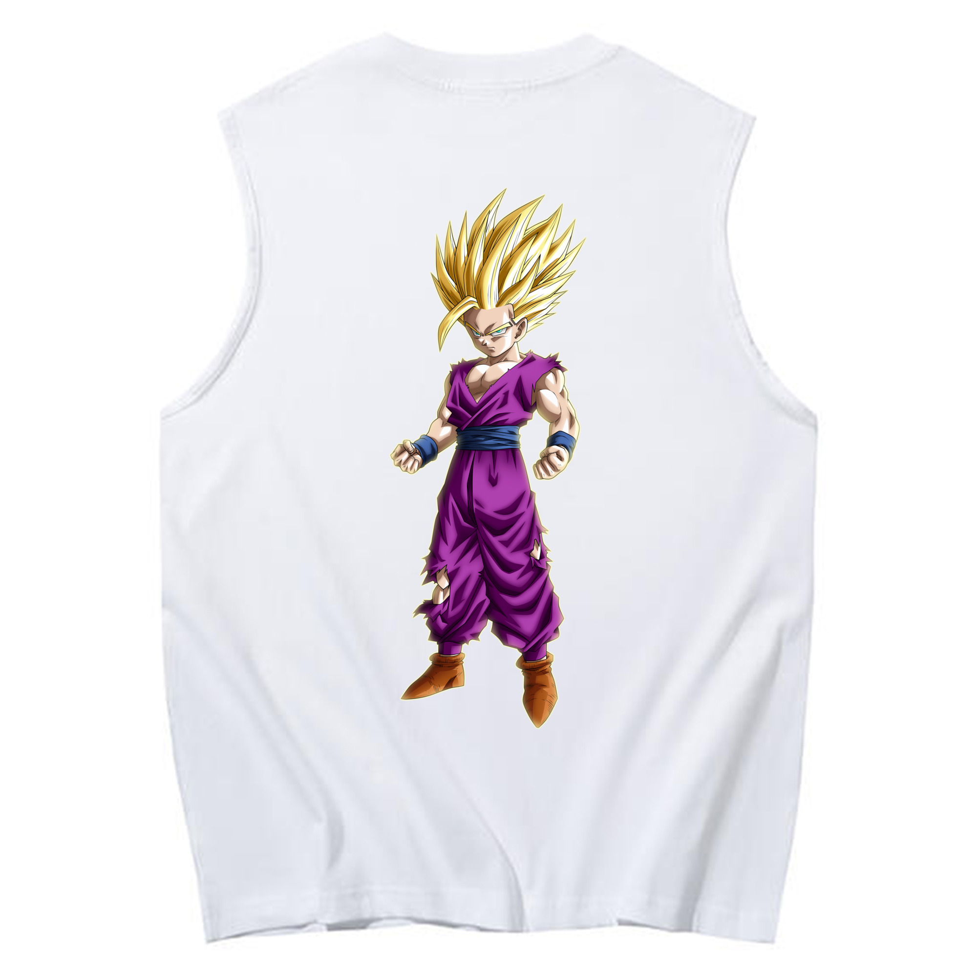 （画像用） ドラゴンボール 孫 悟飯（そんごはん）DRAGON BALL Son Gohan コットン100％タンクトップ（背面プリント）