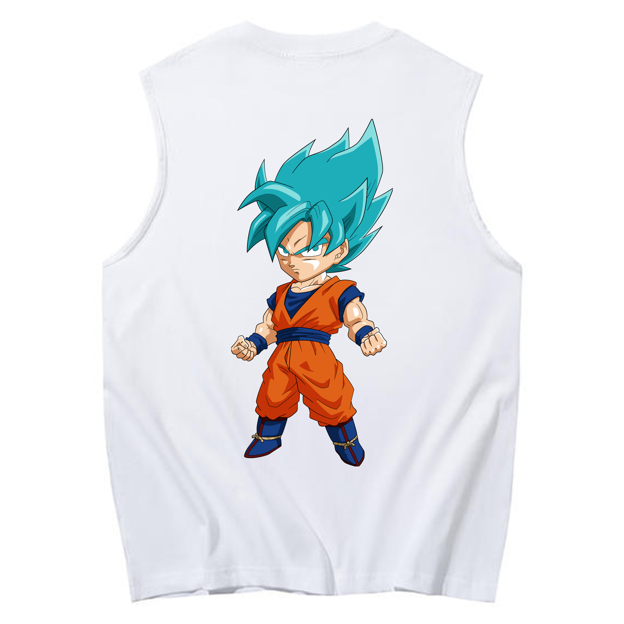 （画像用） ドラゴンボール 孫 悟飯（そんごはん）DRAGON BALL Son Gohan コットン100％タンクトップ（背面プリント）