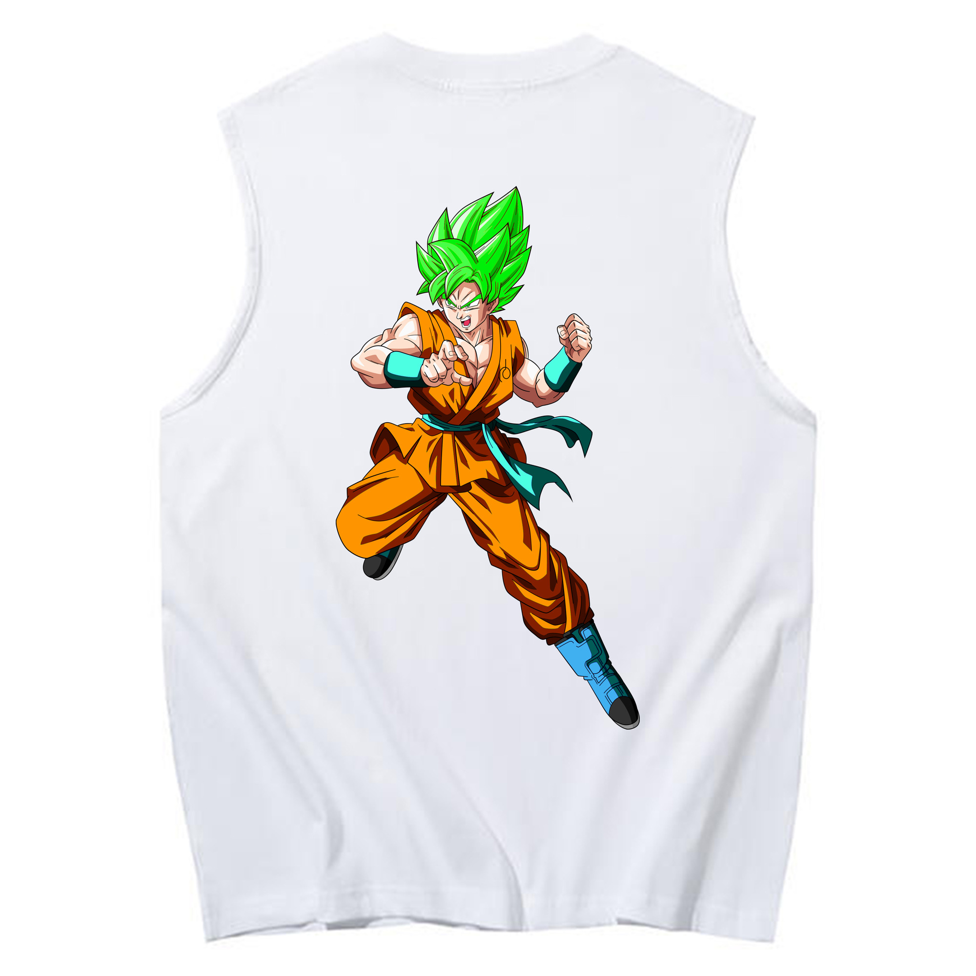 （画像用） ドラゴンボール 孫 悟飯（そんごはん）DRAGON BALL Son Gohan コットン100％タンクトップ（背面プリント）