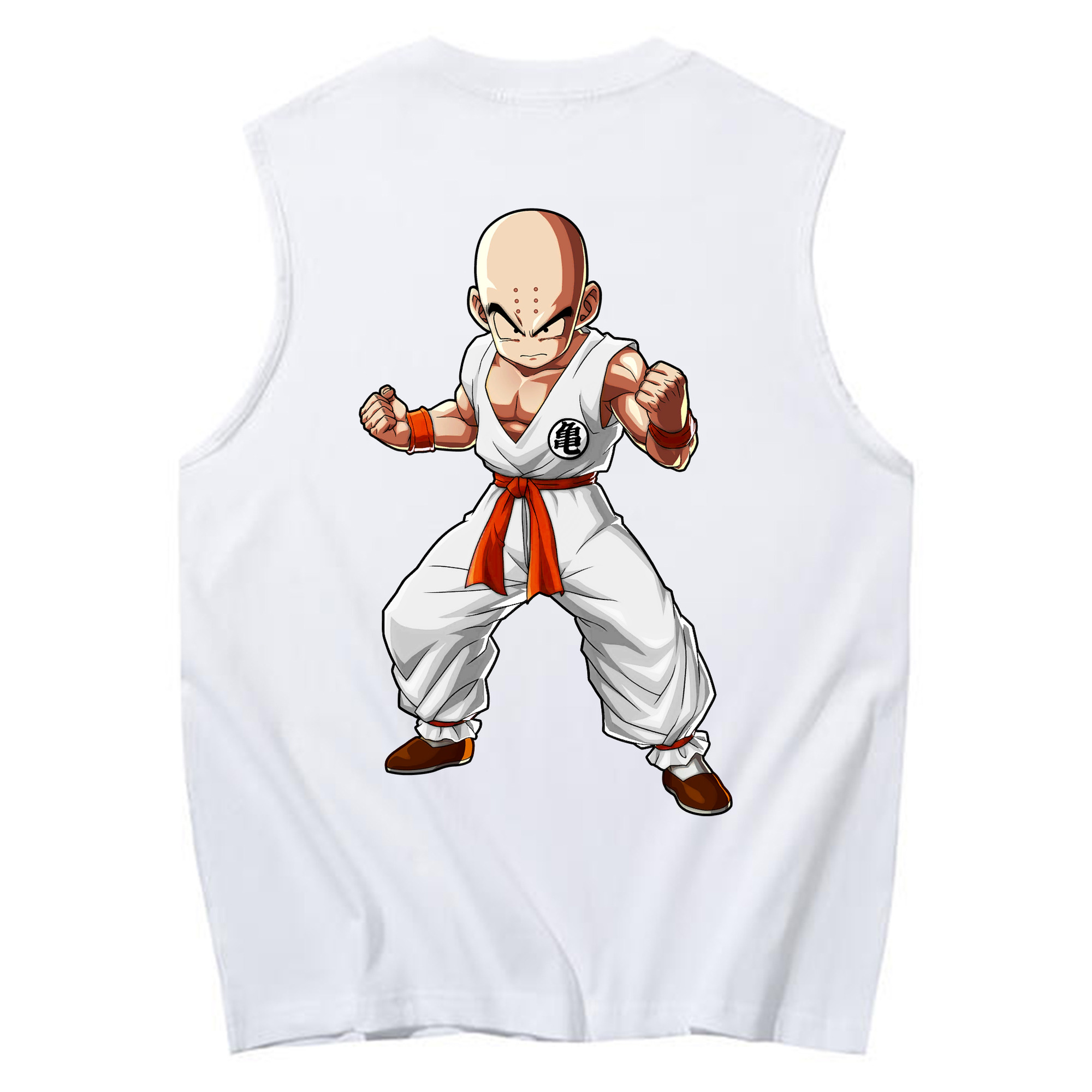 （画像用） ドラゴンボール クリリン DRAGON BALL krillin コットン100％タンクトップ（背面プリント）