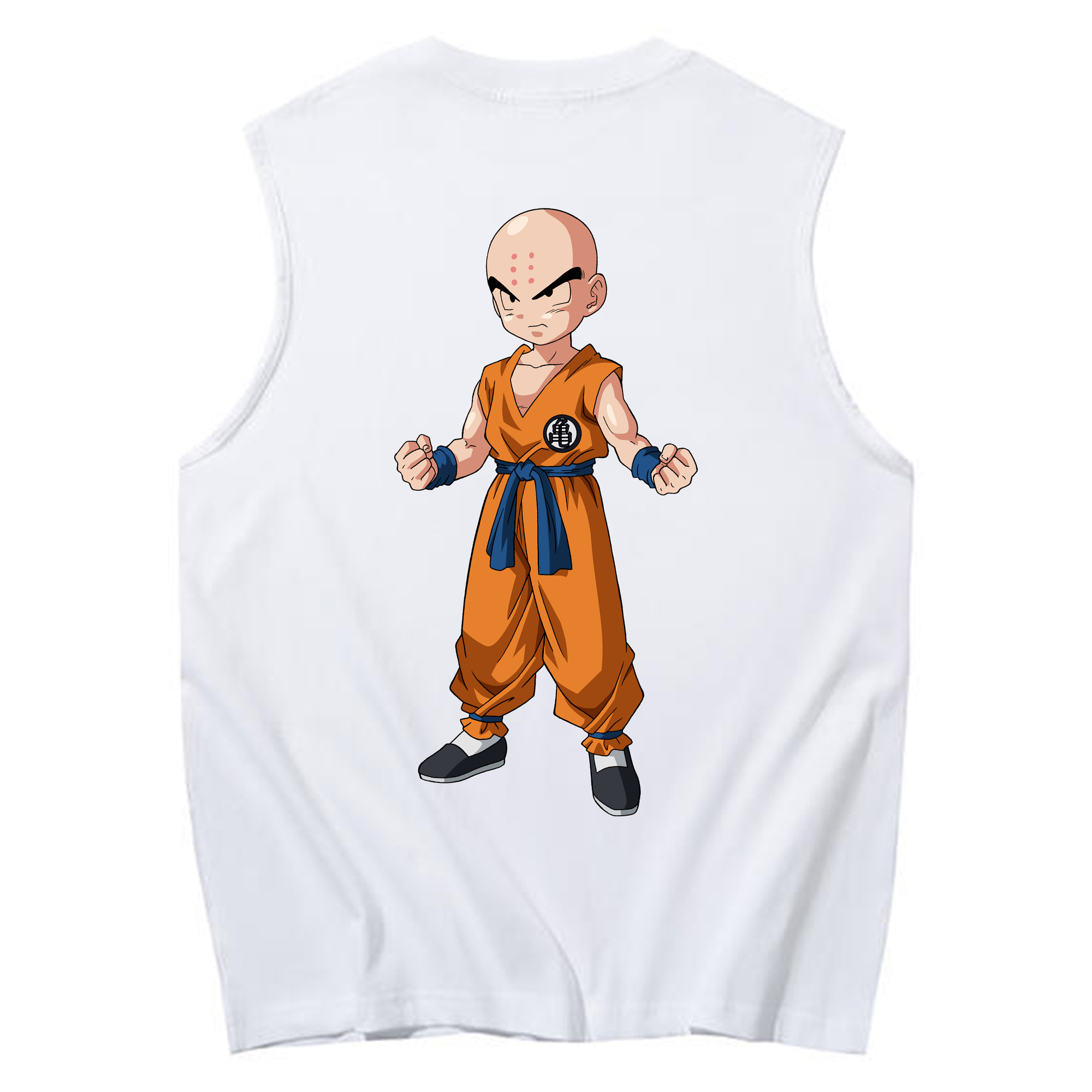 （画像用） ドラゴンボール クリリン DRAGON BALL krillin コットン100％タンクトップ（背面プリント）