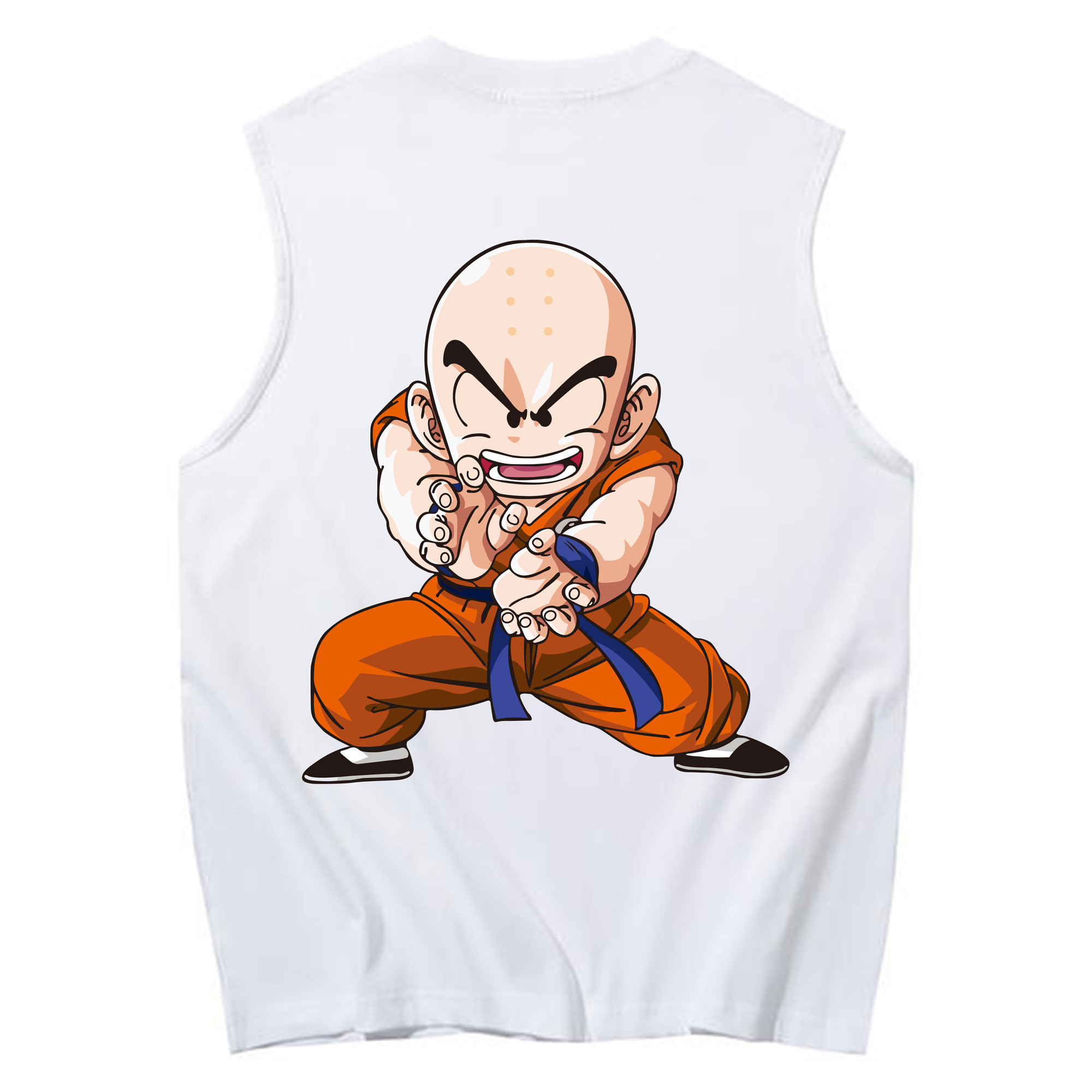 （画像用） ドラゴンボール クリリン DRAGON BALL krillin コットン100％タンクトップ（背面プリント）