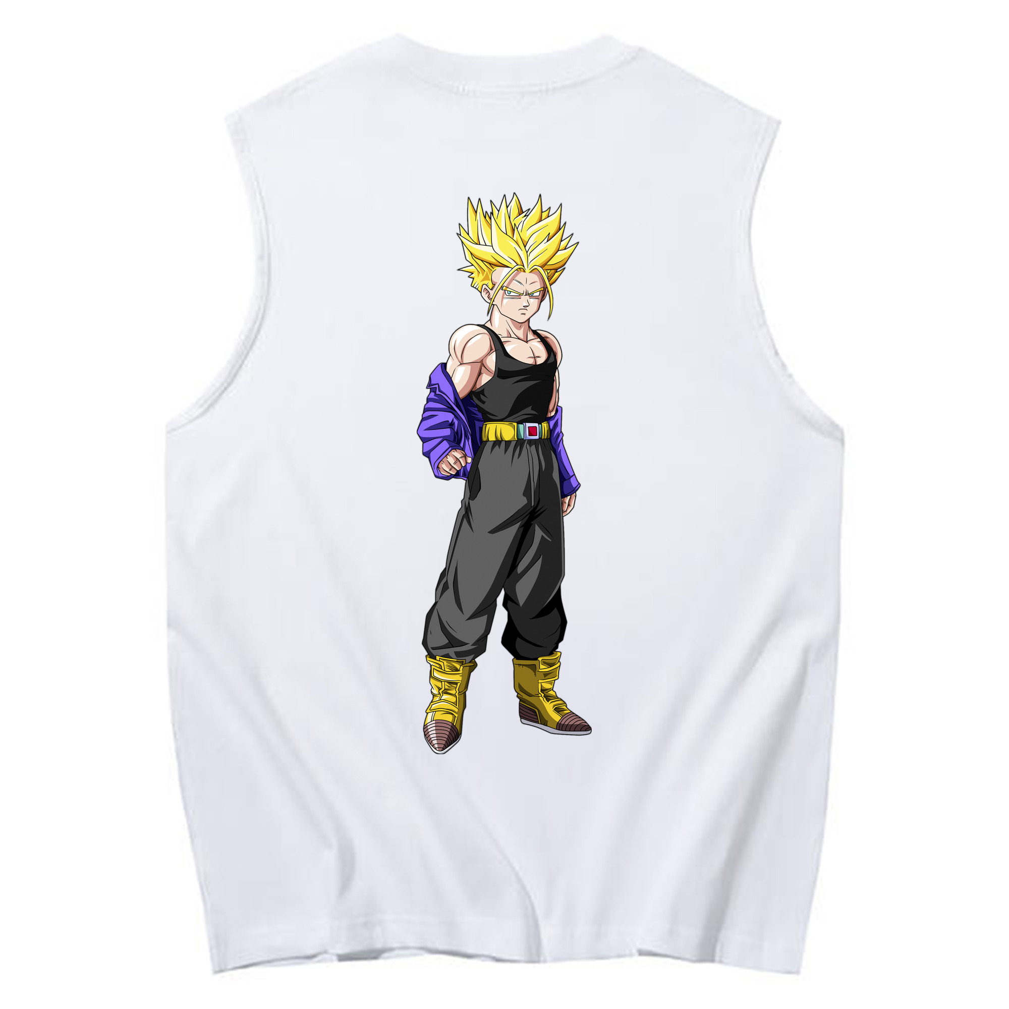 （画像用） ドラゴンボール トランクス（Torankusu）DRAGON BALL Trunks コットン100％タンクトップ（背面プリント）