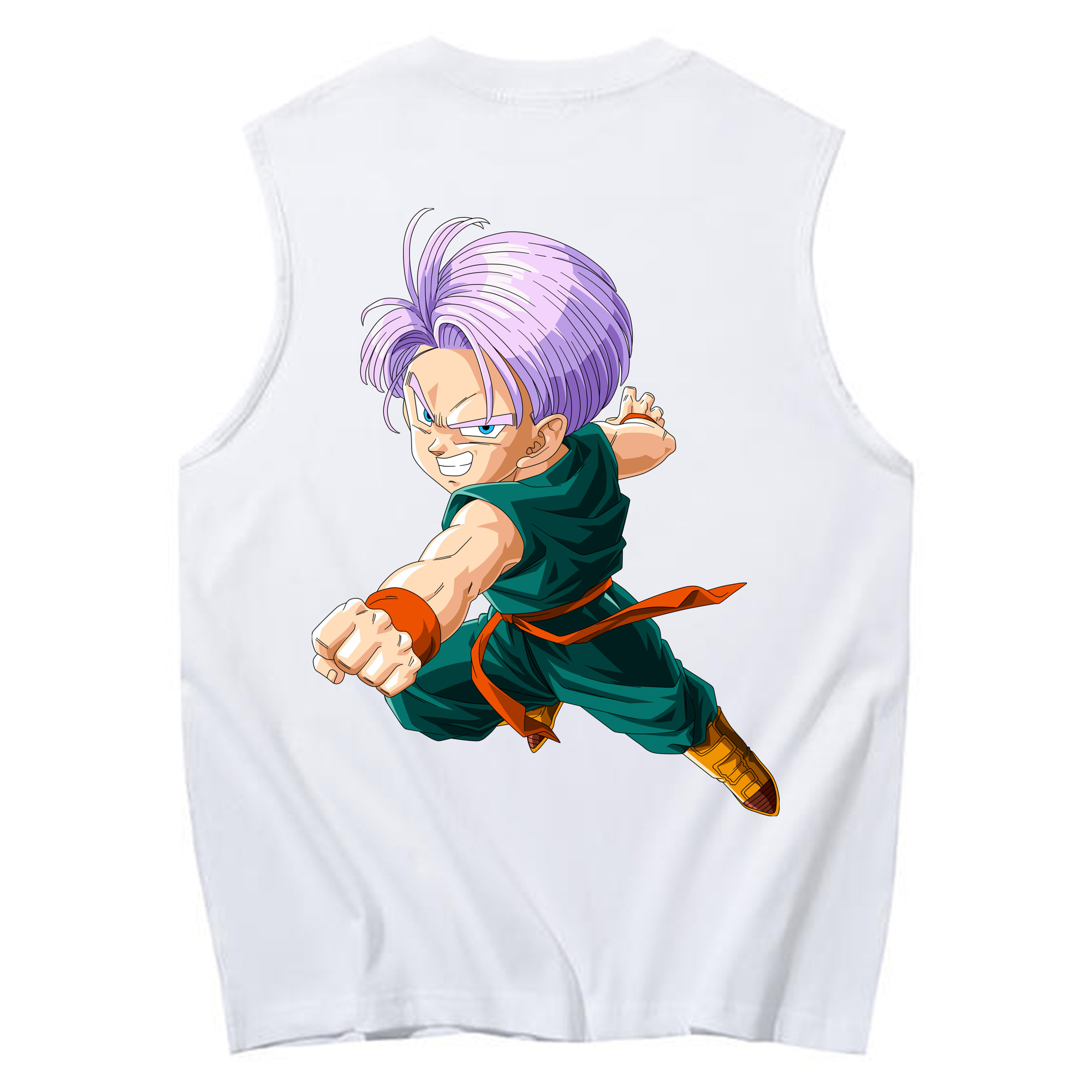 （画像用） ドラゴンボール トランクス（Torankusu）DRAGON BALL Trunks コットン100％タンクトップ（背面プリント）