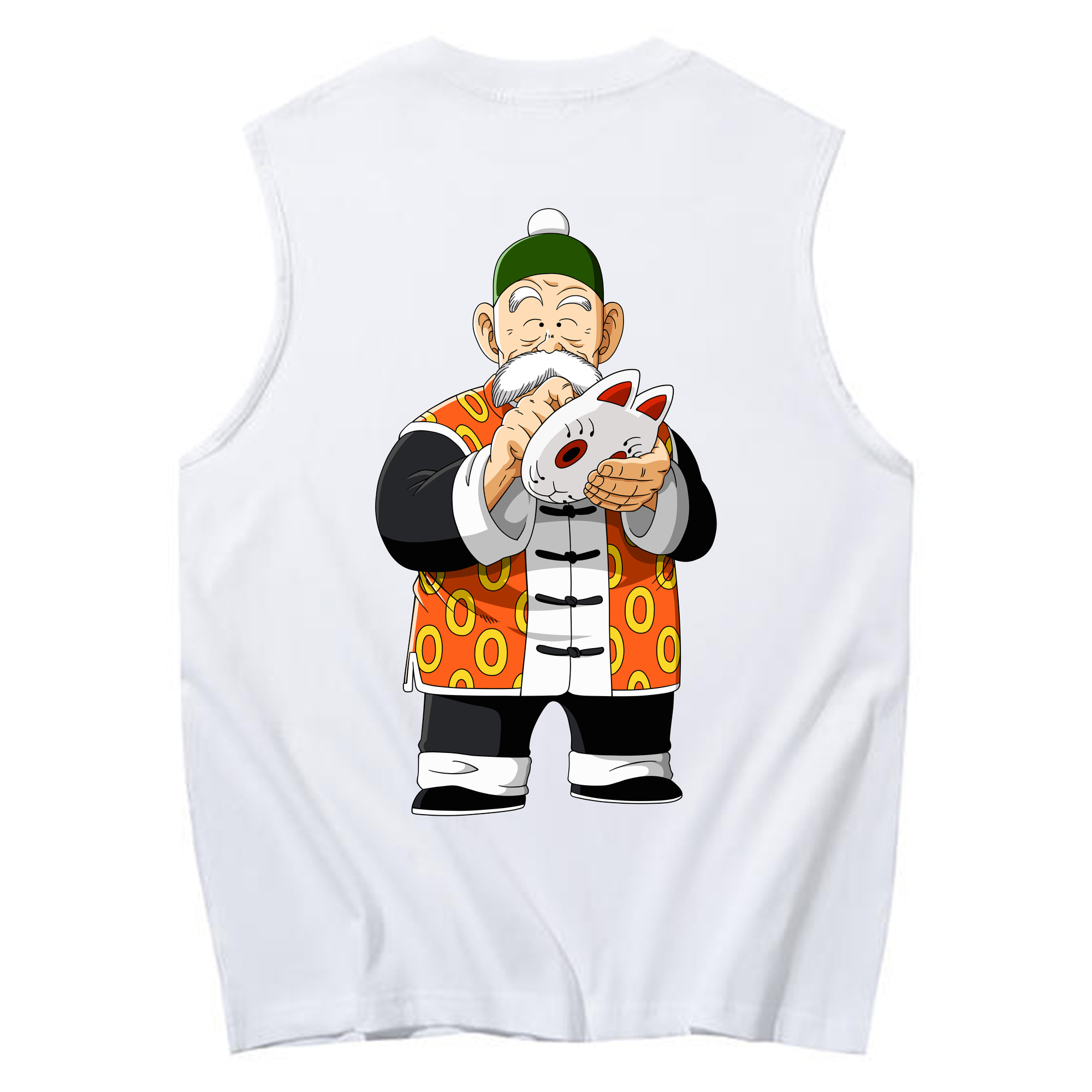 （画像用） ドラゴンボール 亀仙人（かめせんにん） DRAGON BALL Master Roshi Kame Sennin コットン100％タンクトップ（背面プリント）