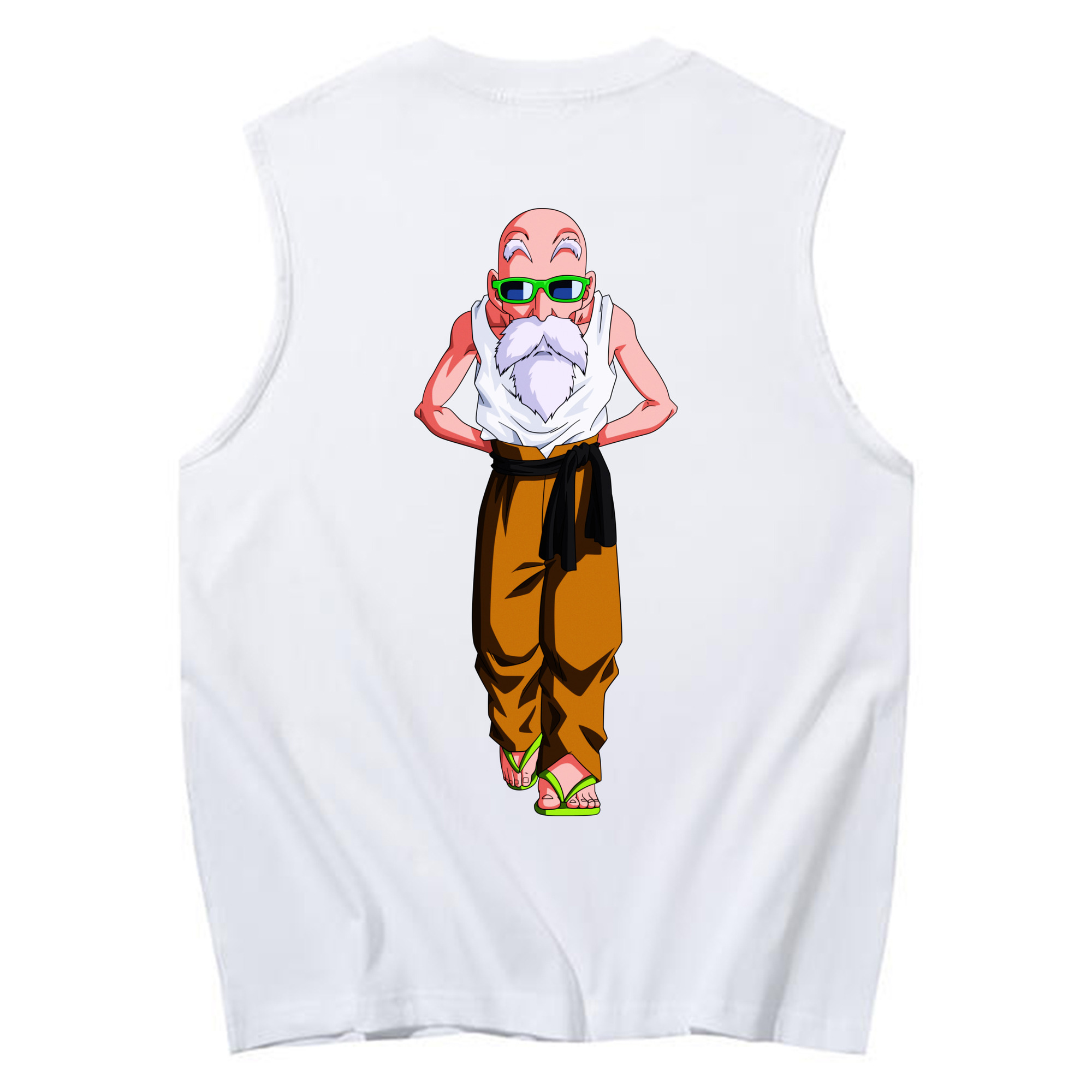（画像用） ドラゴンボール 亀仙人（かめせんにん） DRAGON BALL Master Roshi Kame Sennin コットン100％タンクトップ（背面プリント）