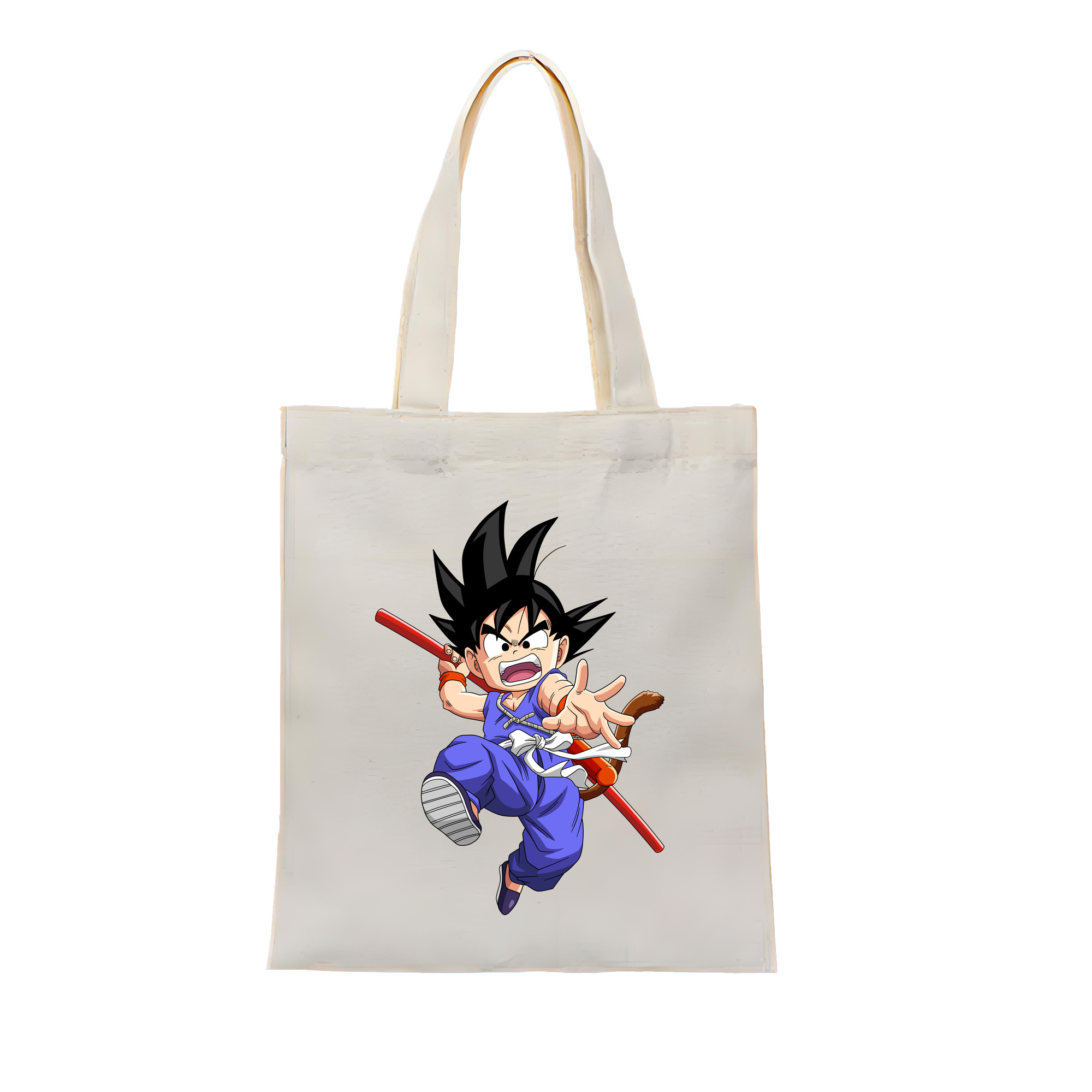 （画像用） ドラゴンボール 孫悟空（そん ごくう）Son Goku カカロット DRAGON BALL Kakarotto 縦型キャンバス生地手提げバッグ　トートバッグ