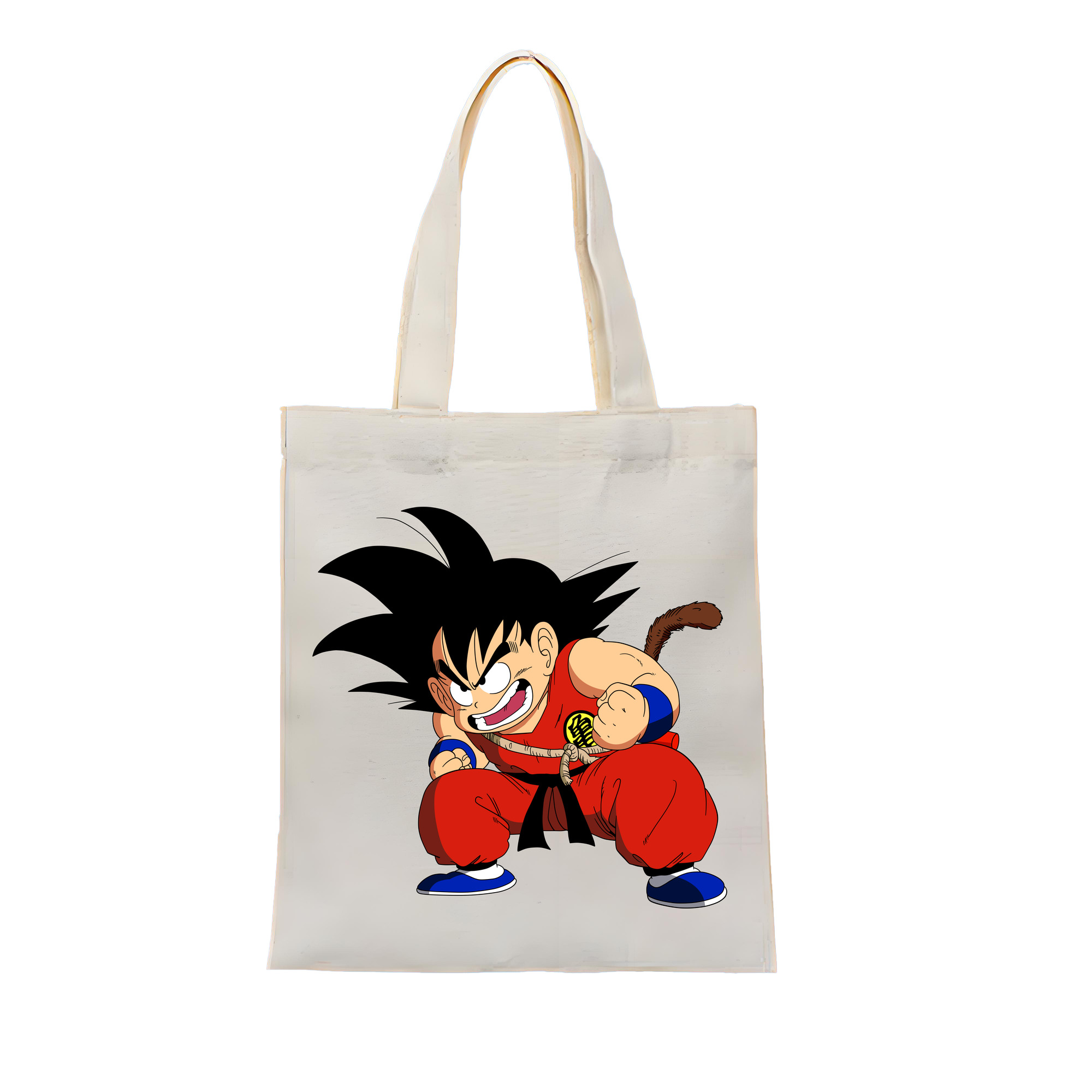 （画像用） ドラゴンボール 孫悟空（そん ごくう）Son Goku カカロット DRAGON BALL Kakarotto 縦型キャンバス生地手提げバッグ　トートバッグ