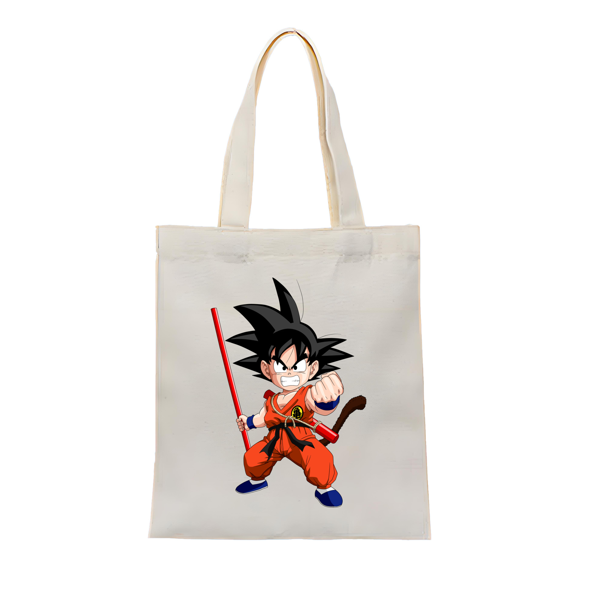（画像用） ドラゴンボール 孫悟空（そん ごくう）Son Goku カカロット DRAGON BALL Kakarotto 縦型キャンバス生地手提げバッグ　トートバッグ