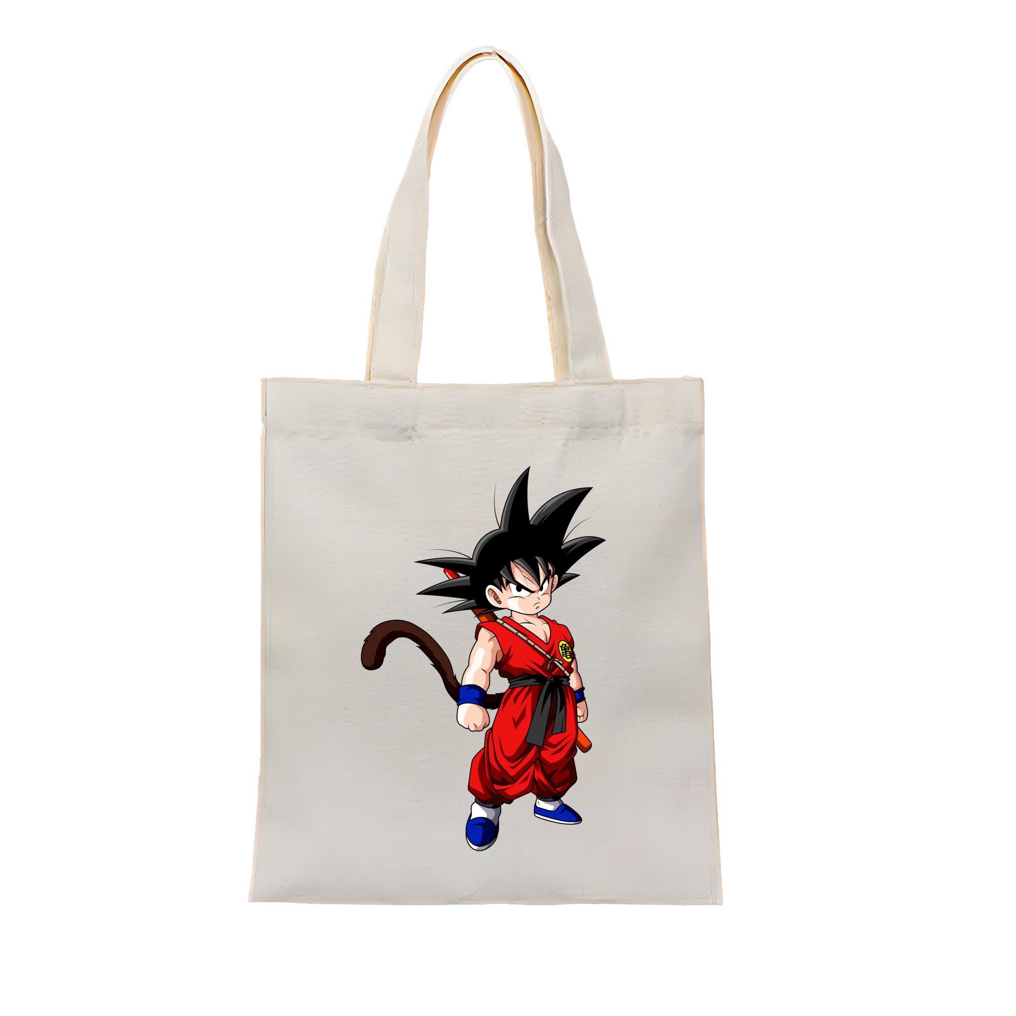（画像用） ドラゴンボール 孫悟空（そん ごくう）Son Goku カカロット DRAGON BALL Kakarotto 縦型キャンバス生地手提げバッグ　トートバッグ