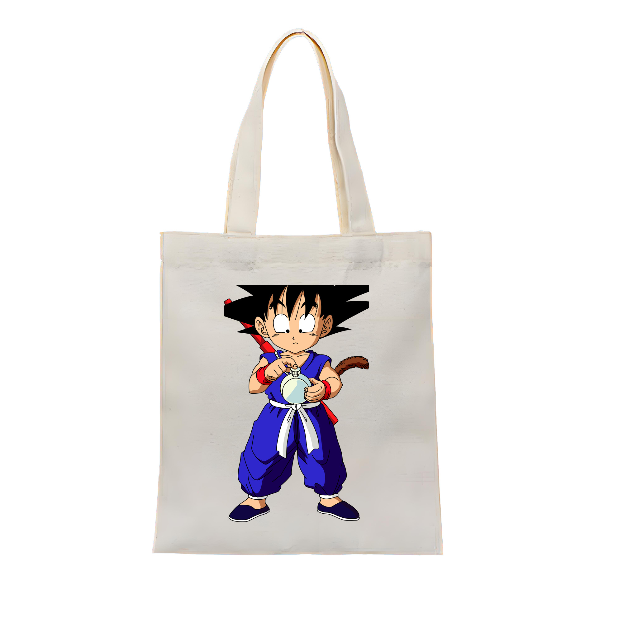 （画像用） ドラゴンボール 孫悟空（そん ごくう）Son Goku カカロット DRAGON BALL Kakarotto 縦型キャンバス生地手提げバッグ　トートバッグ