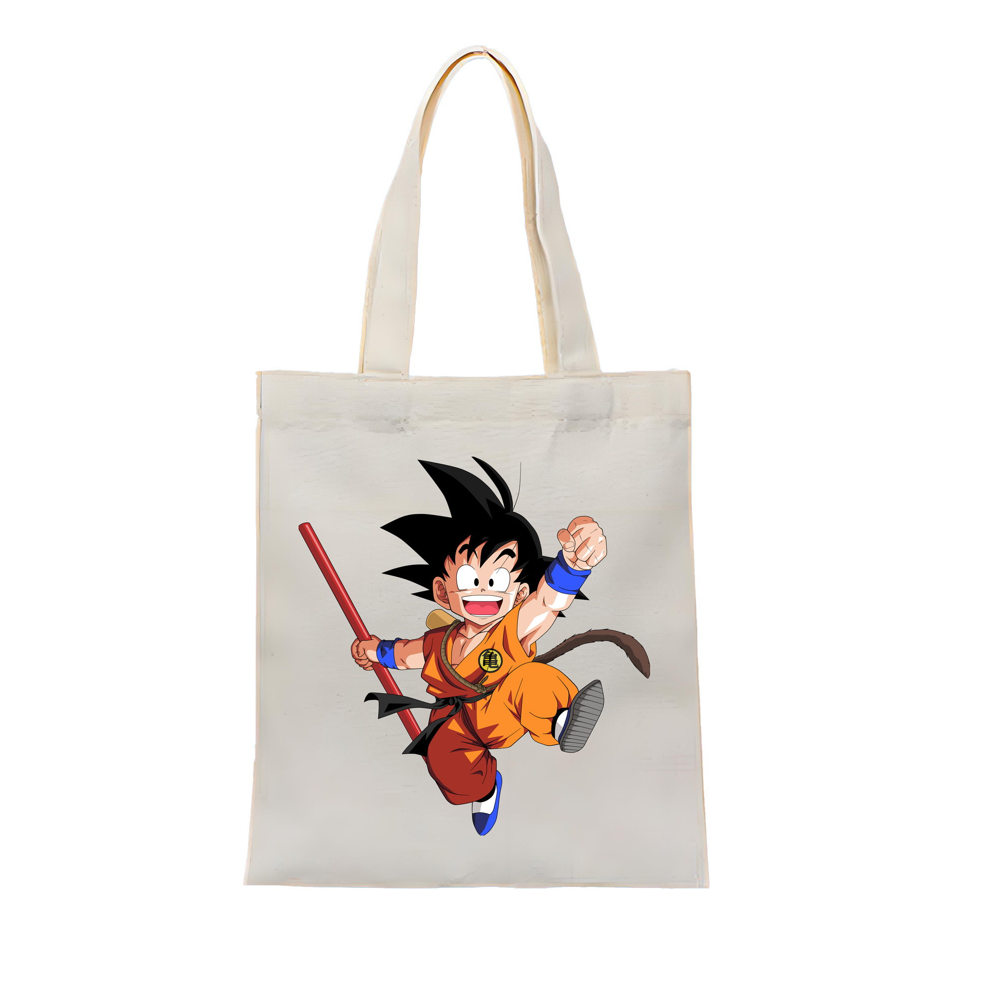 （画像用） ドラゴンボール 孫悟空（そん ごくう）Son Goku カカロット DRAGON BALL Kakarotto 縦型キャンバス生地手提げバッグ　トートバッグ