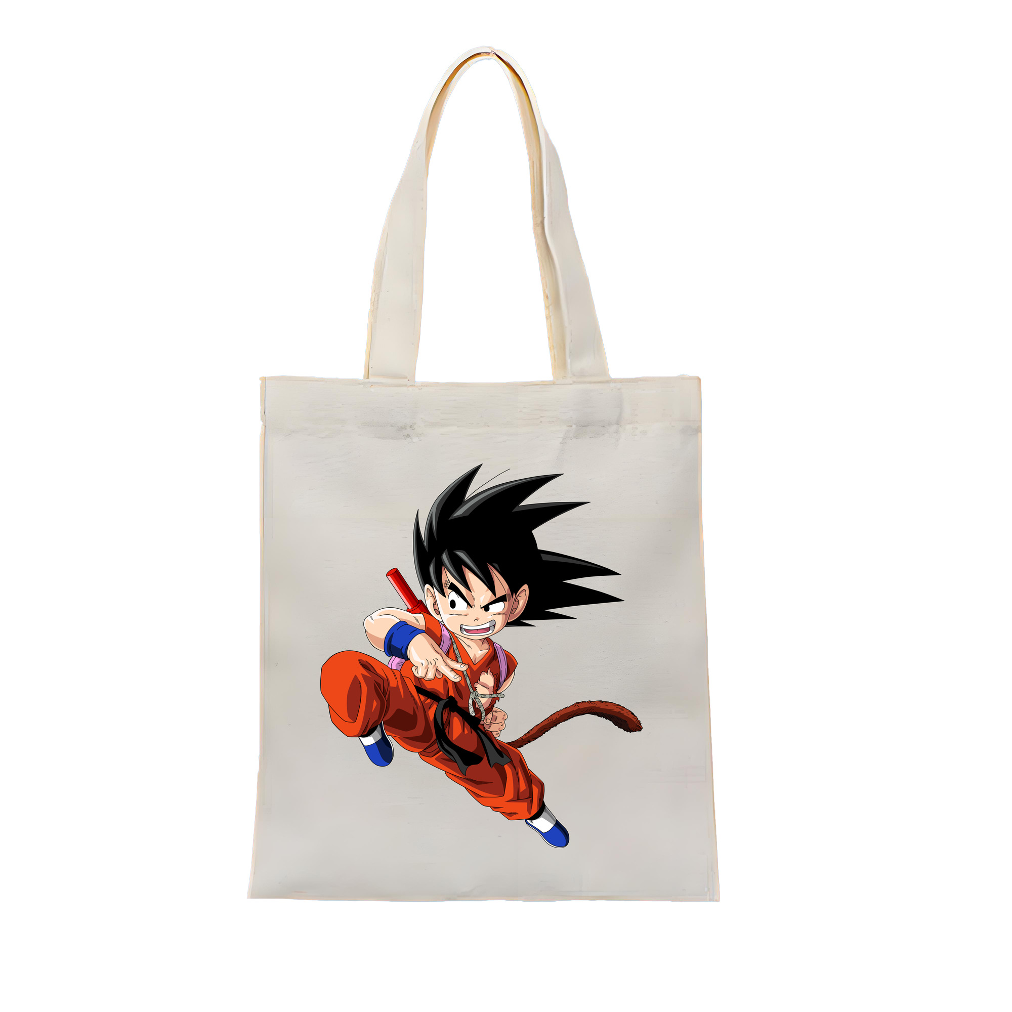 （画像用） ドラゴンボール 孫悟空（そん ごくう）Son Goku カカロット DRAGON BALL Kakarotto 縦型キャンバス生地手提げバッグ　トートバッグ