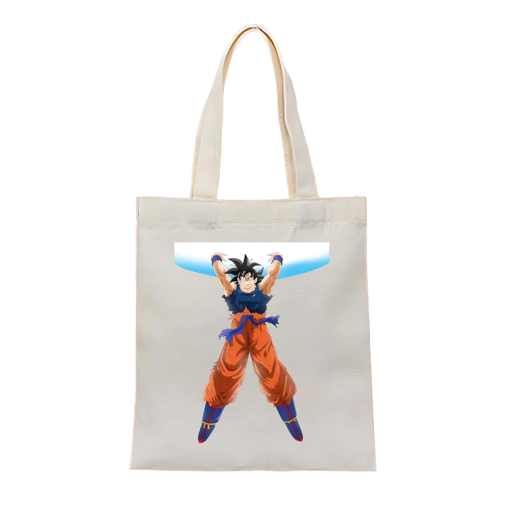 （画像用） ドラゴンボール 孫悟空（そん ごくう）Son Goku カカロット DRAGON BALL Kakarotto 縦型キャンバス生地手提げバッグ　トートバッグ