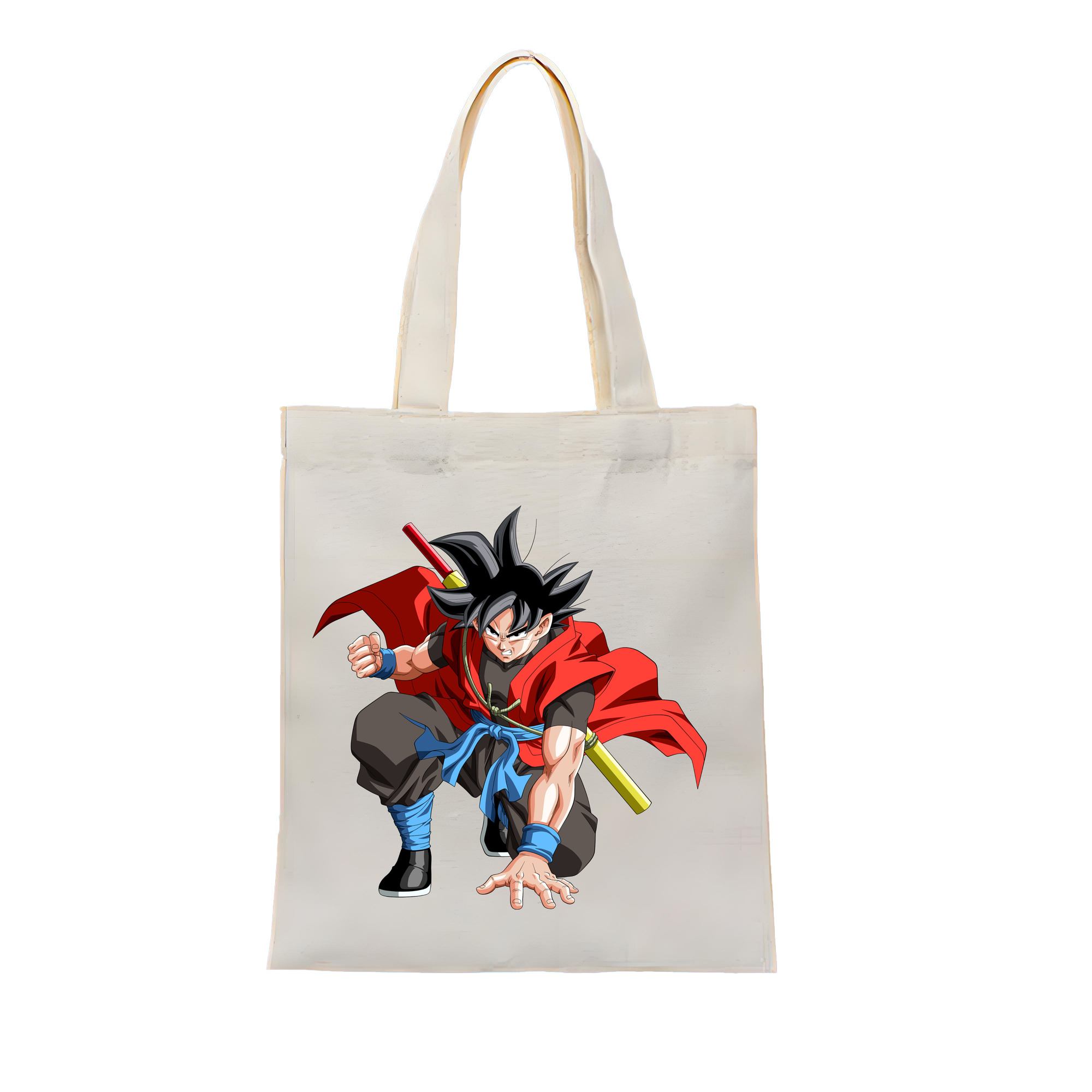 （画像用） ドラゴンボール 孫悟空（そん ごくう）Son Goku カカロット DRAGON BALL Kakarotto 縦型キャンバス生地手提げバッグ　トートバッグ