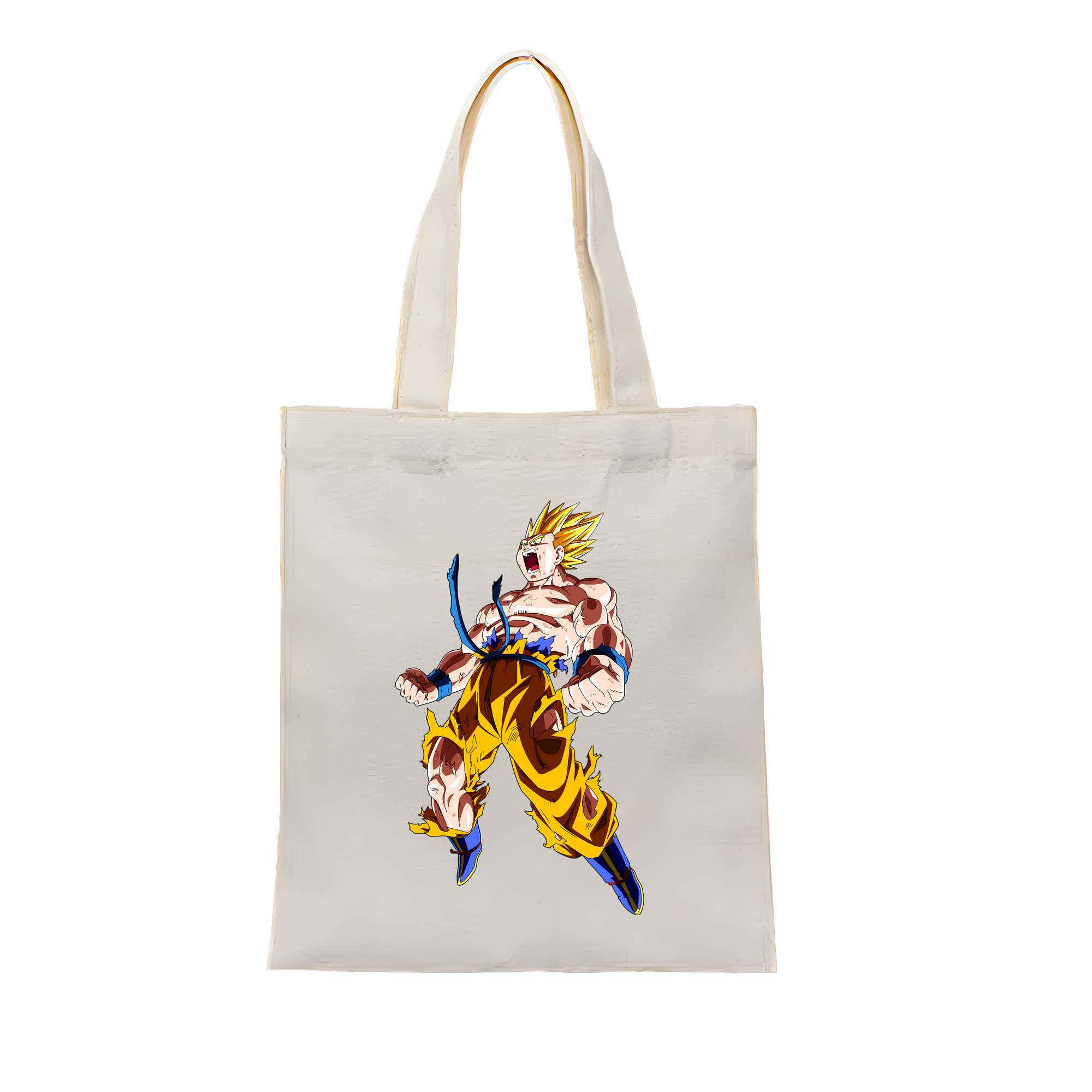 （画像用） ドラゴンボール 孫悟空（そん ごくう）Son Goku カカロット DRAGON BALL Kakarotto 縦型キャンバス生地手提げバッグ　トートバッグ