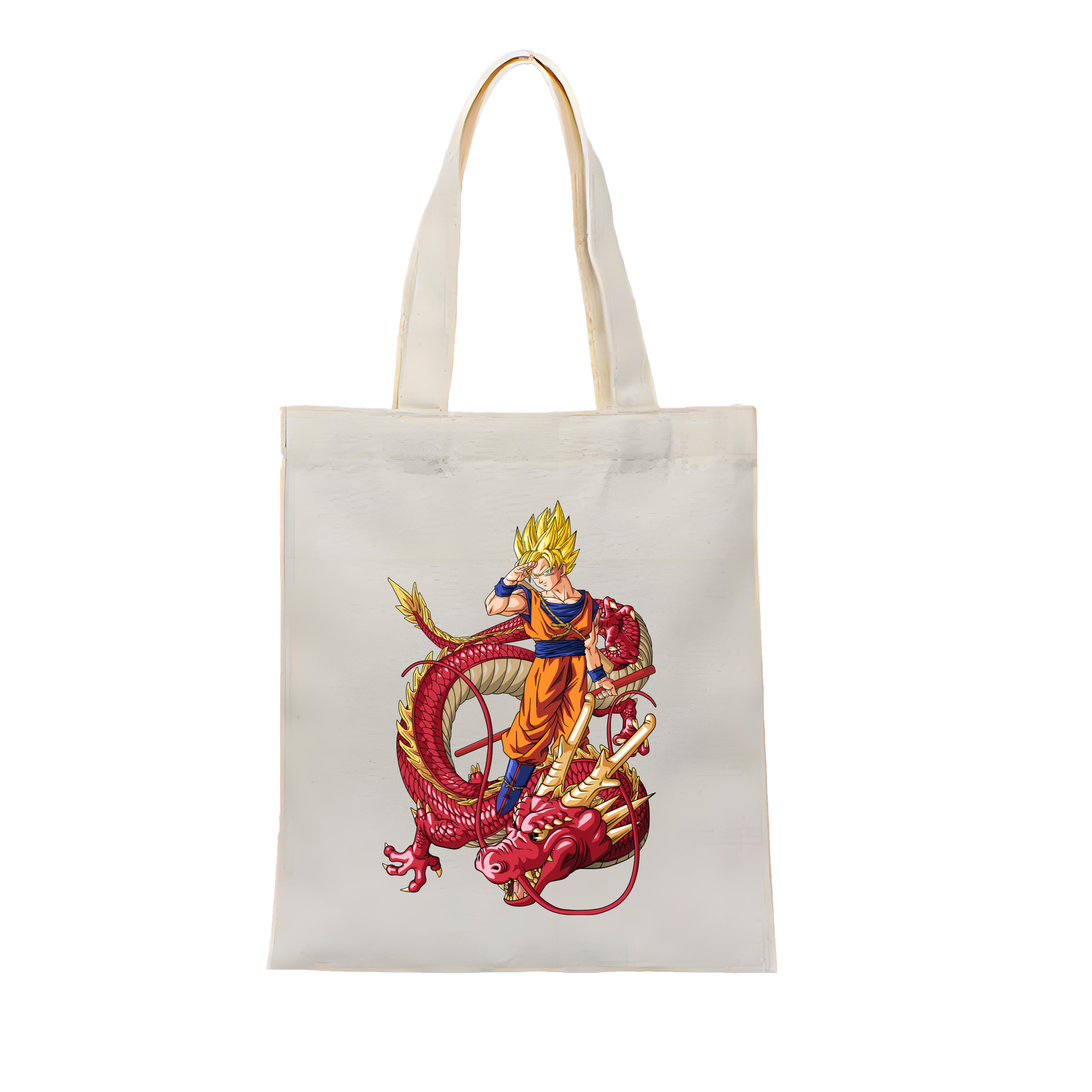 （画像用） ドラゴンボール 孫悟空（そん ごくう）Son Goku カカロット DRAGON BALL Kakarotto 縦型キャンバス生地手提げバッグ　トートバッグ