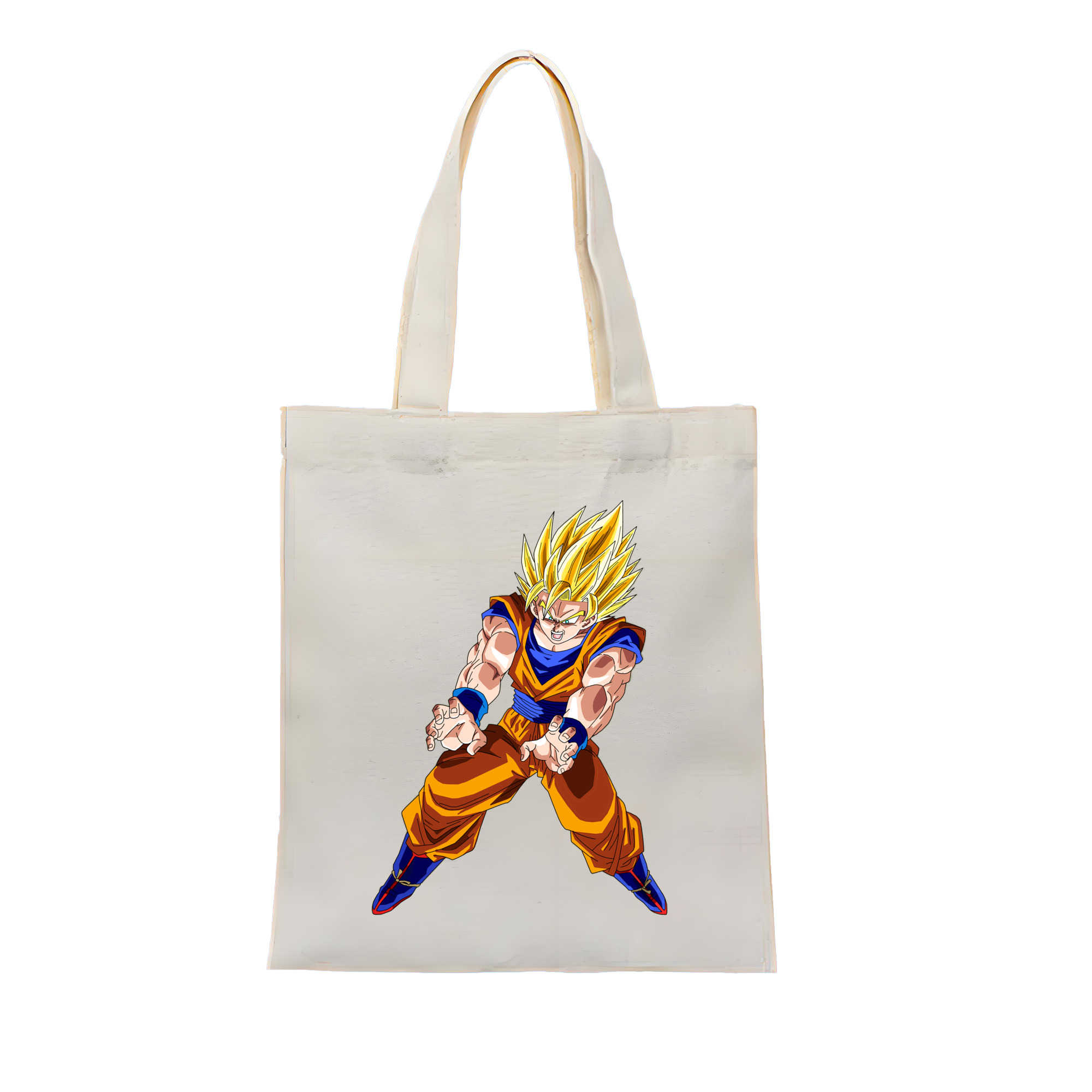 （画像用） ドラゴンボール 孫悟空（そん ごくう）Son Goku カカロット DRAGON BALL Kakarotto 縦型キャンバス生地手提げバッグ　トートバッグ