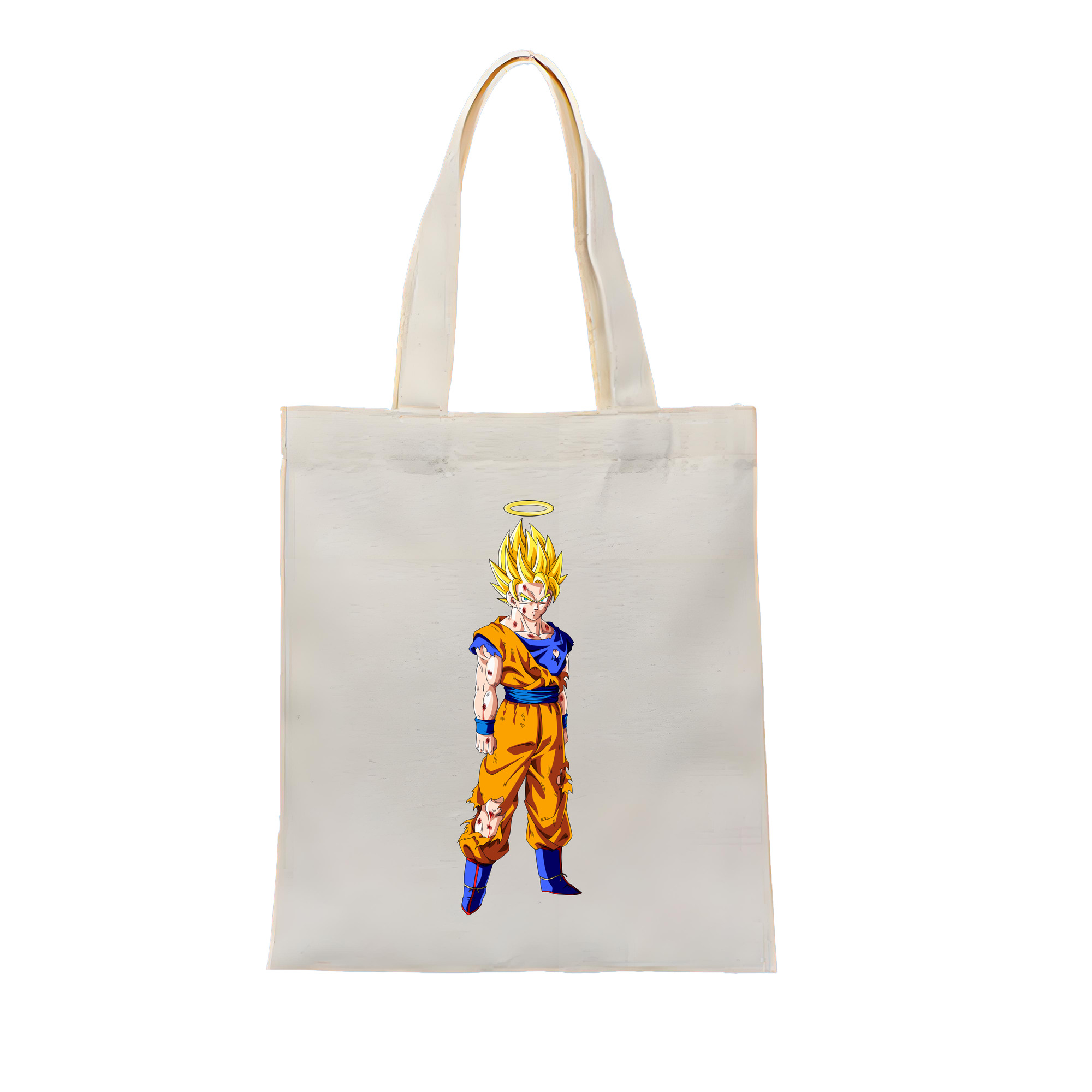 （画像用） ドラゴンボール 孫悟空（そん ごくう）Son Goku カカロット DRAGON BALL Kakarotto 縦型キャンバス生地手提げバッグ　トートバッグ