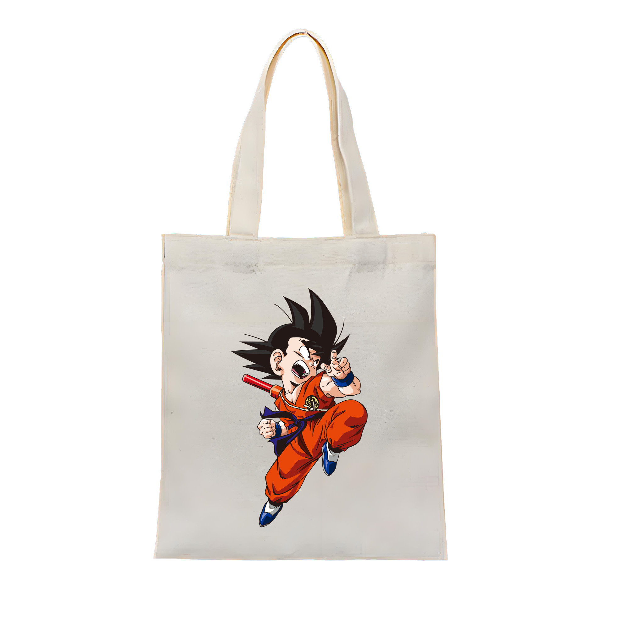 （画像用） ドラゴンボール 孫悟空（そん ごくう）Son Goku カカロット DRAGON BALL Kakarotto 縦型キャンバス生地手提げバッグ　トートバッグ