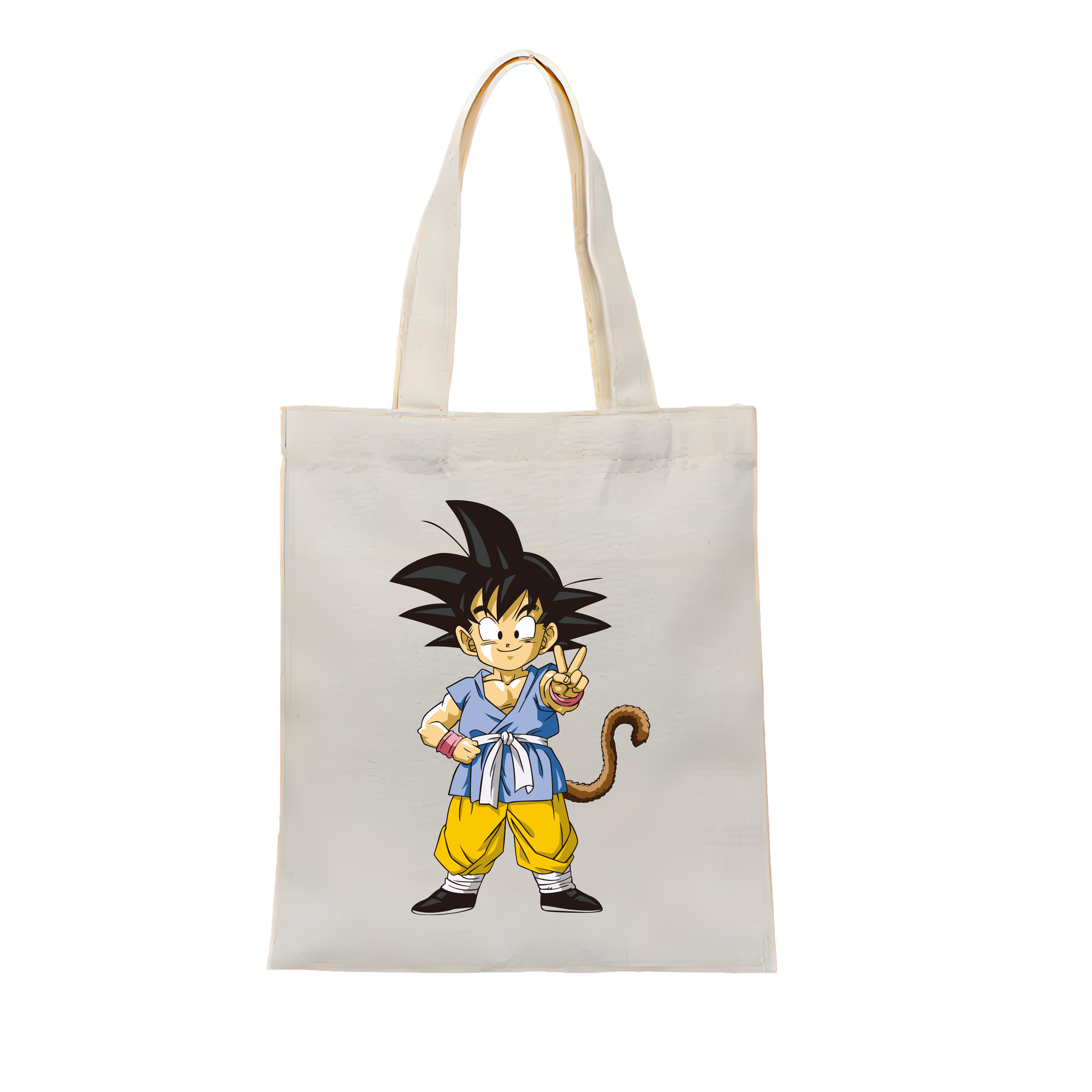（画像用） ドラゴンボール 孫悟空（そん ごくう）Son Goku カカロット DRAGON BALL Kakarotto 縦型キャンバス生地手提げバッグ　トートバッグ