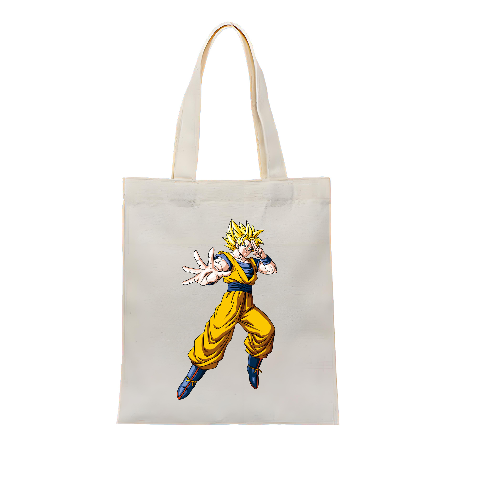 （画像用） ドラゴンボール 孫悟空（そん ごくう）Son Goku カカロット DRAGON BALL Kakarotto 縦型キャンバス生地手提げバッグ　トートバッグ