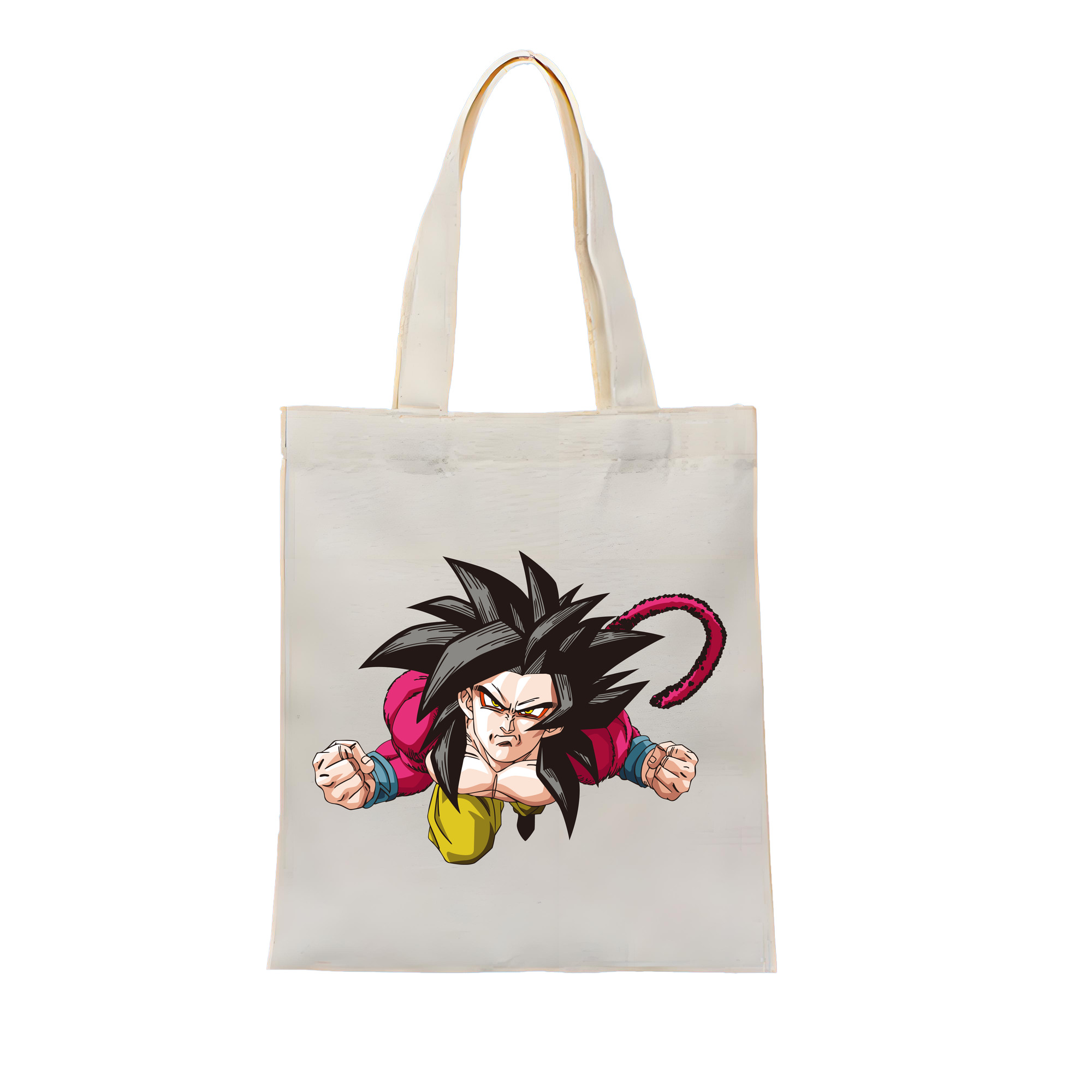 （画像用） ドラゴンボール 孫悟空（そん ごくう）Son Goku カカロット DRAGON BALL Kakarotto 縦型キャンバス生地手提げバッグ　トートバッグ