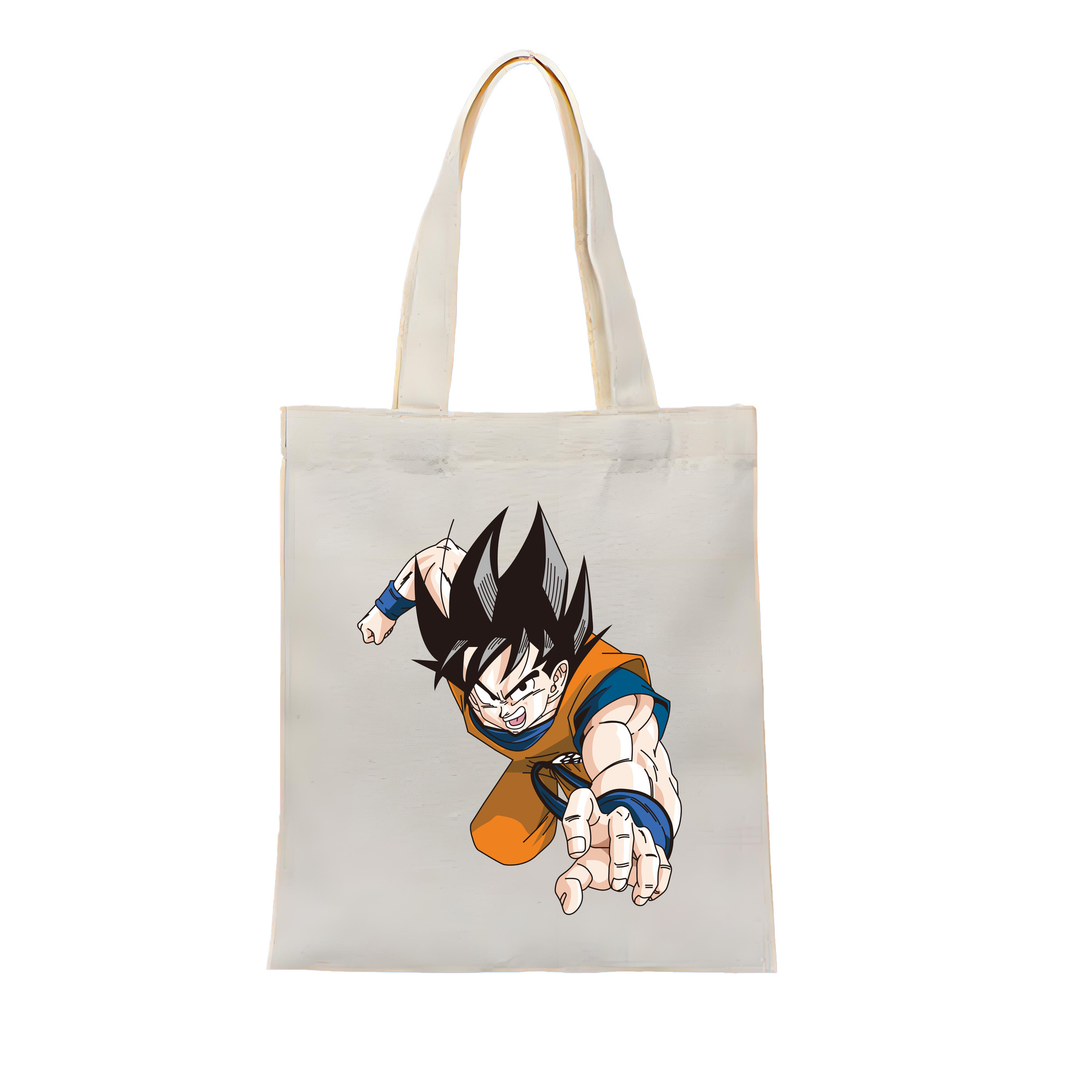 （画像用） ドラゴンボール 孫悟空（そん ごくう）Son Goku カカロット DRAGON BALL Kakarotto 縦型キャンバス生地手提げバッグ　トートバッグ