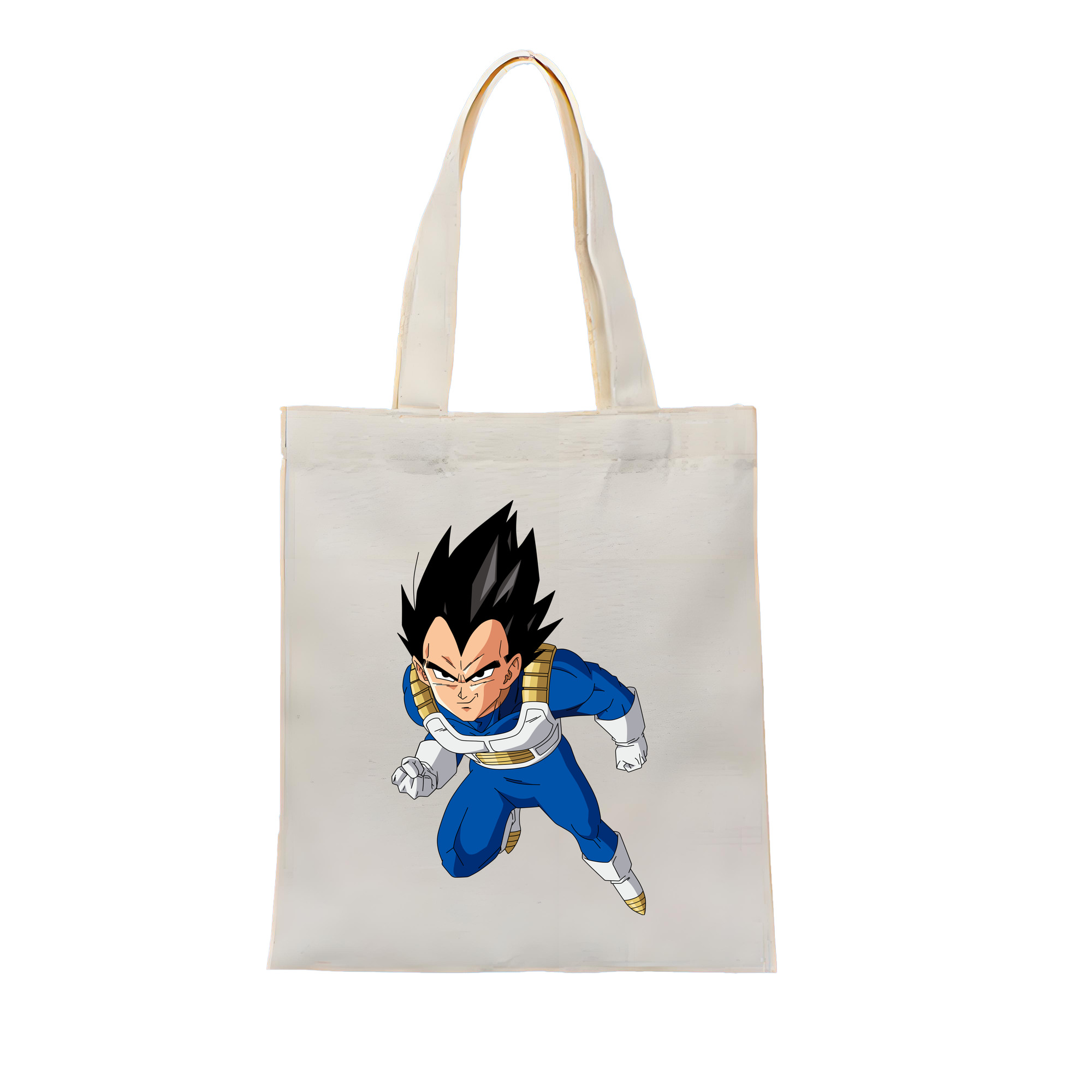 （画像用） ドラゴンボール ベジータ四世（Bejīta Yonsei）DRAGON BALL Vegeta IV 縦型キャンバス生地手提げバッグ　トートバッグ
