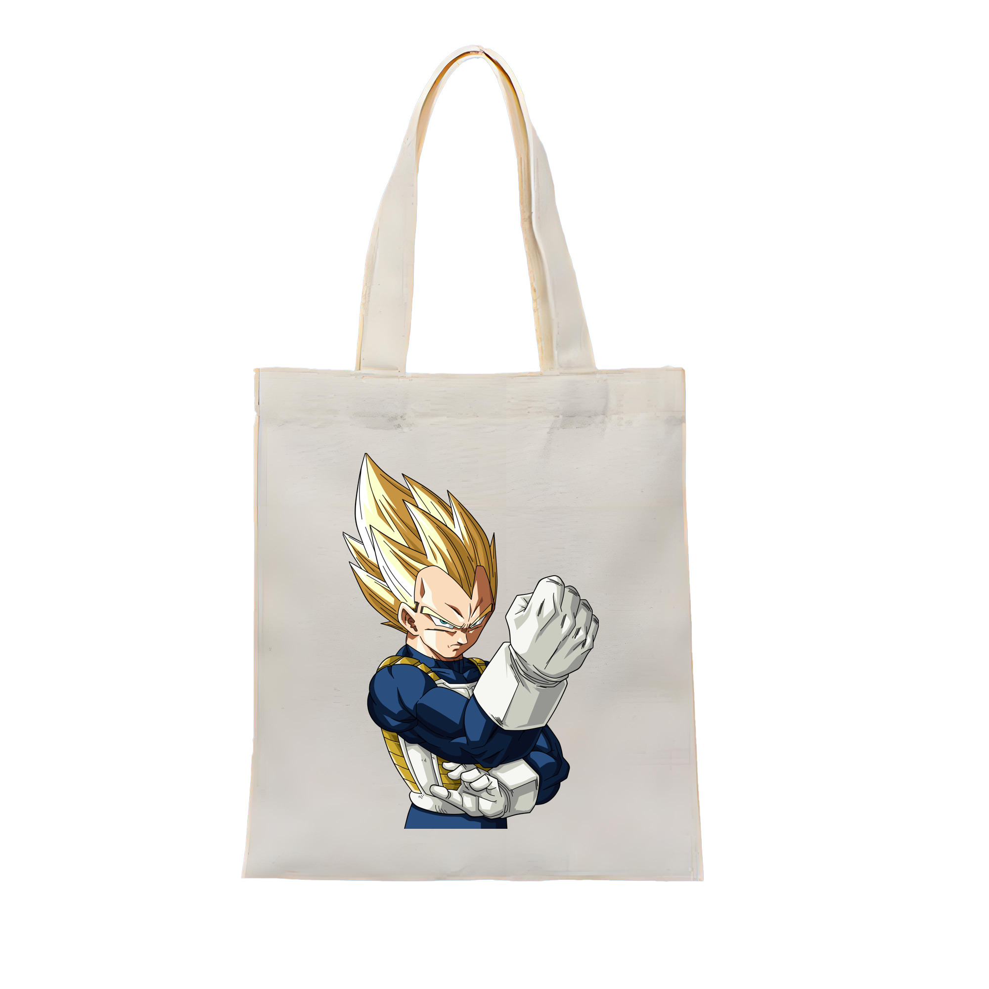 （画像用） ドラゴンボール ベジータ四世（Bejīta Yonsei）DRAGON BALL Vegeta IV 縦型キャンバス生地手提げバッグ　トートバッグ