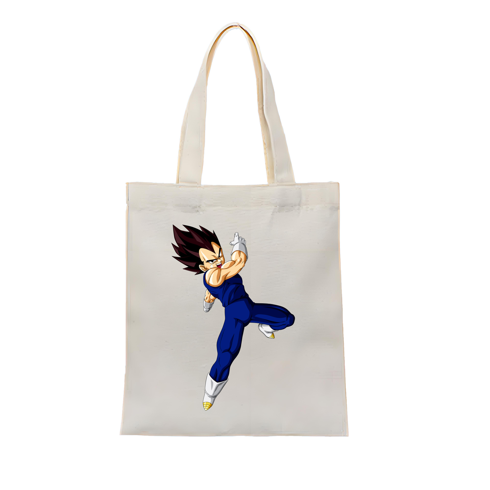 （画像用） ドラゴンボール ベジータ四世（Bejīta Yonsei）DRAGON BALL Vegeta IV 縦型キャンバス生地手提げバッグ　トートバッグ