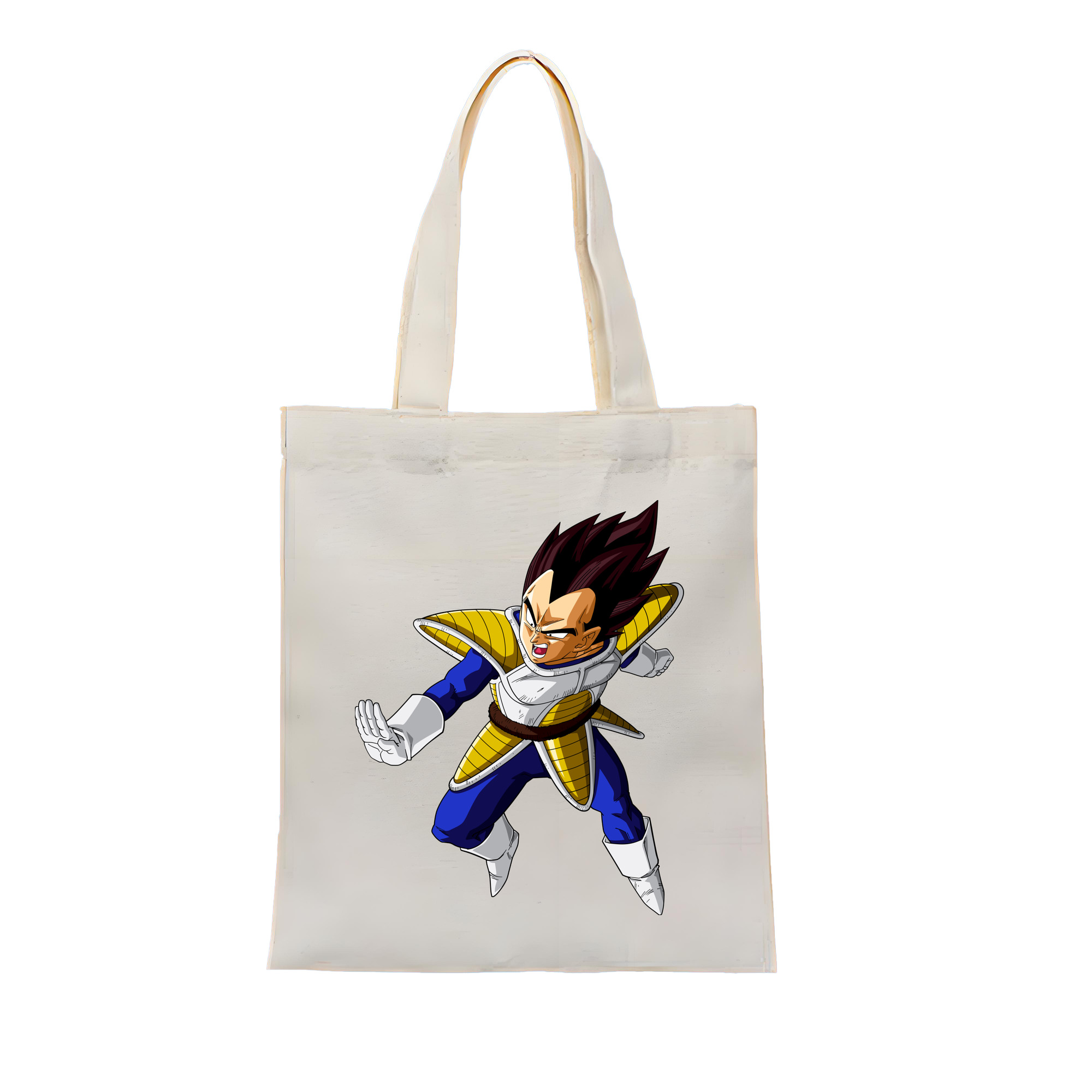 （画像用） ドラゴンボール ベジータ四世（Bejīta Yonsei）DRAGON BALL Vegeta IV 縦型キャンバス生地手提げバッグ　トートバッグ