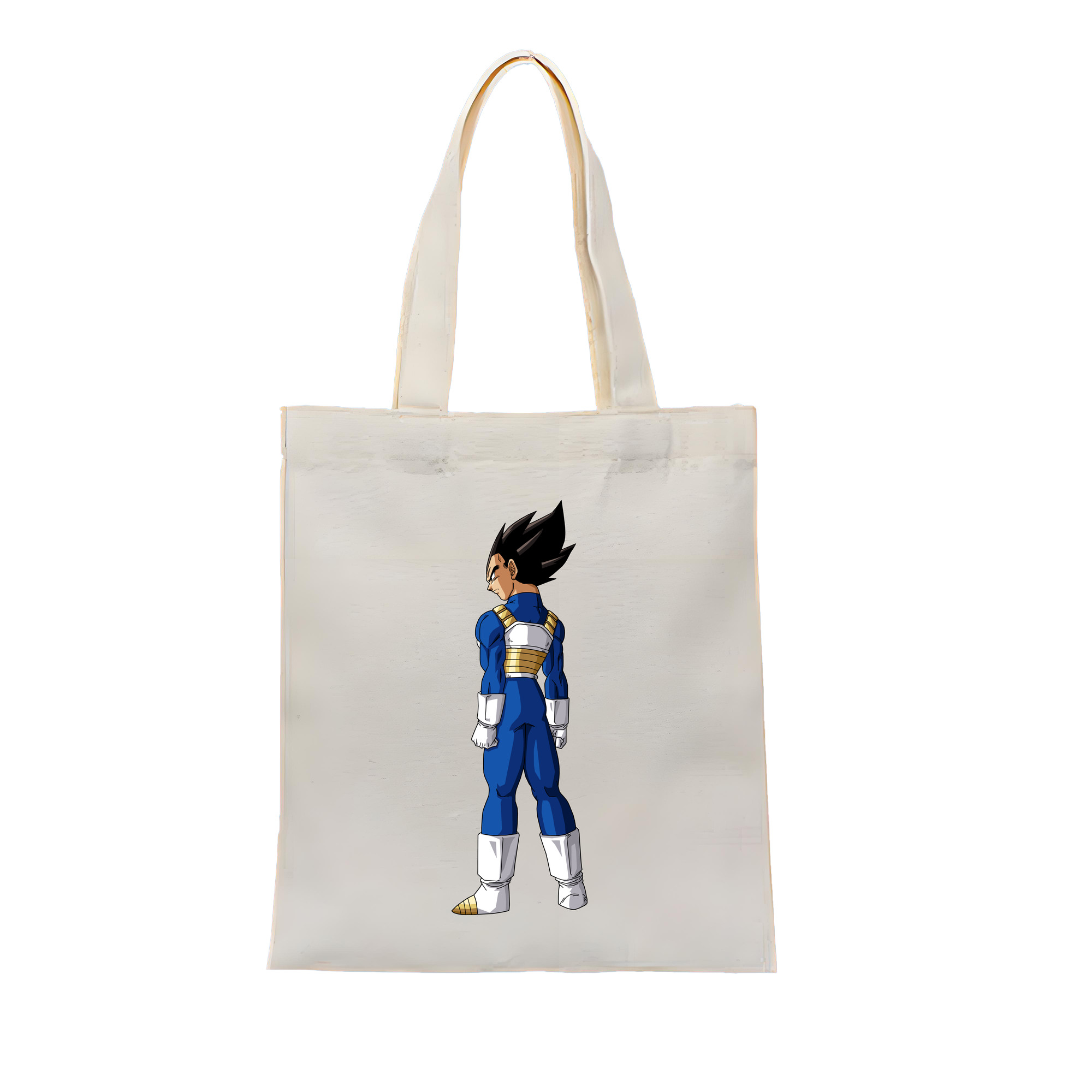 （画像用） ドラゴンボール ベジータ四世（Bejīta Yonsei）DRAGON BALL Vegeta IV 縦型キャンバス生地手提げバッグ　トートバッグ