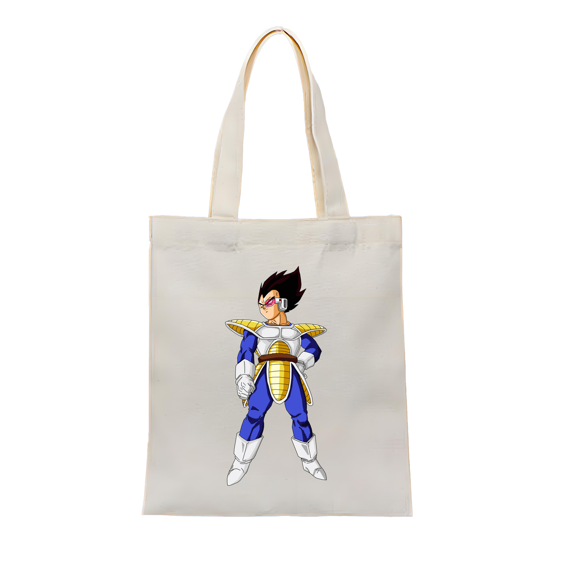 （画像用） ドラゴンボール ベジータ四世（Bejīta Yonsei）DRAGON BALL Vegeta IV 縦型キャンバス生地手提げバッグ　トートバッグ