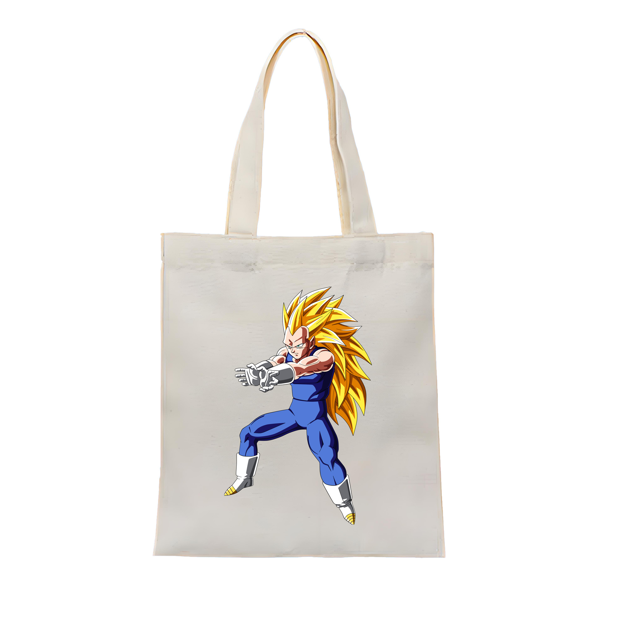 （画像用） ドラゴンボール ベジータ四世（Bejīta Yonsei）DRAGON BALL Vegeta IV 縦型キャンバス生地手提げバッグ　トートバッグ