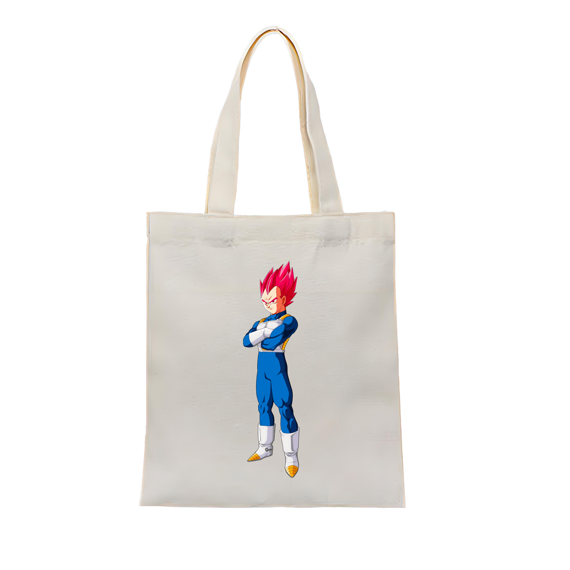 （画像用） ドラゴンボール ベジータ四世（Bejīta Yonsei）DRAGON BALL Vegeta IV 縦型キャンバス生地手提げバッグ　トートバッグ