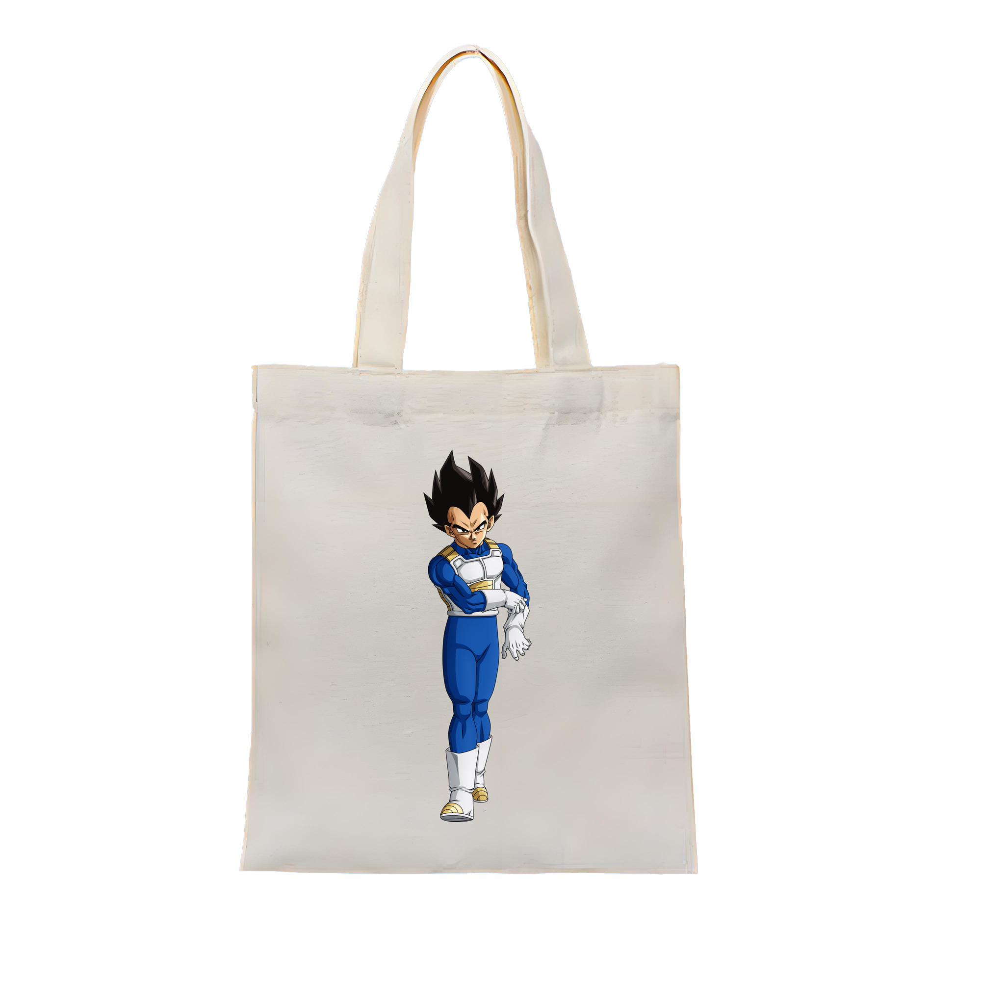 （画像用） ドラゴンボール ベジータ四世（Bejīta Yonsei）DRAGON BALL Vegeta IV 縦型キャンバス生地手提げバッグ　トートバッグ